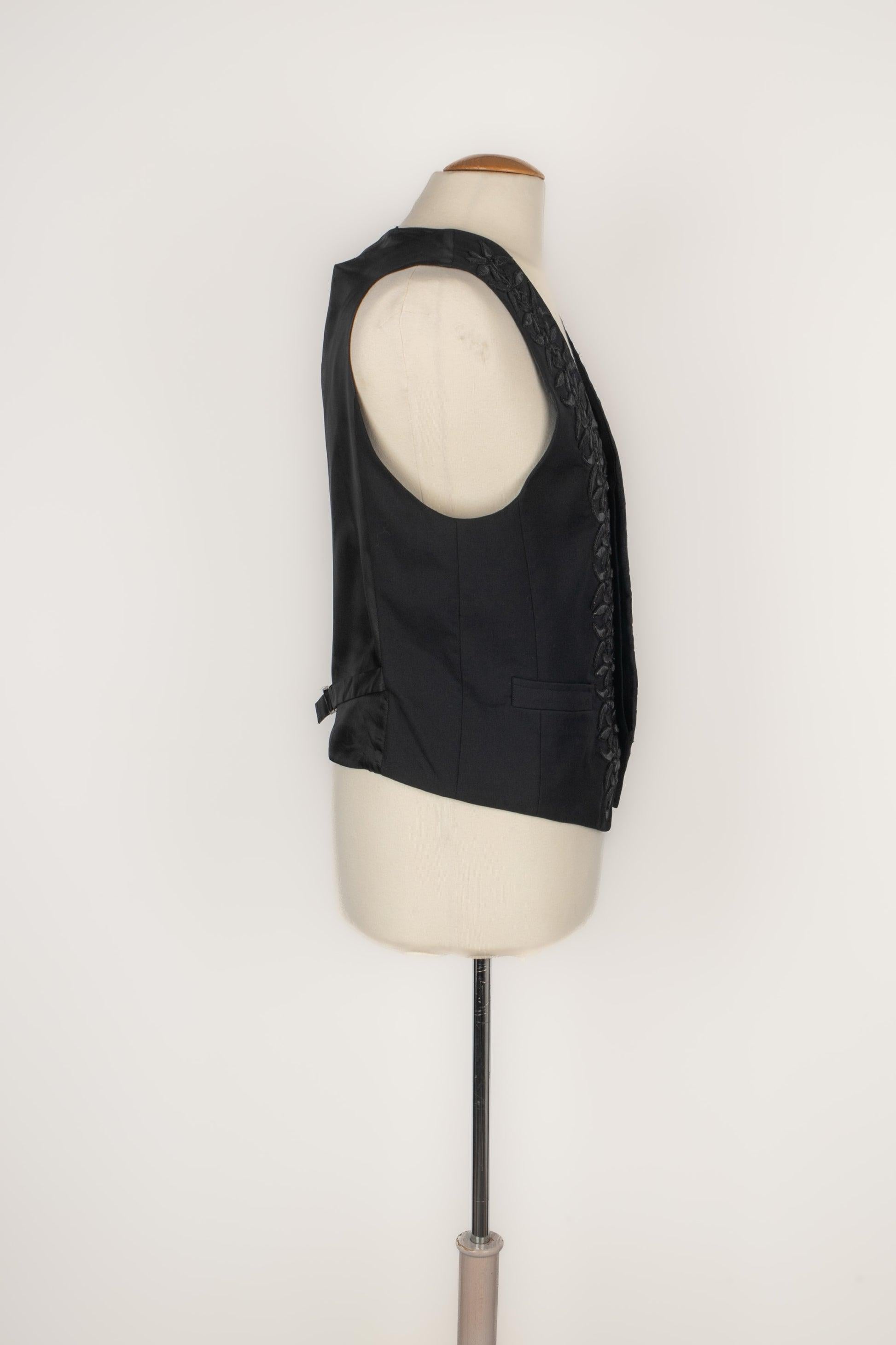 John Galliano Men's Black Wool Vest 1