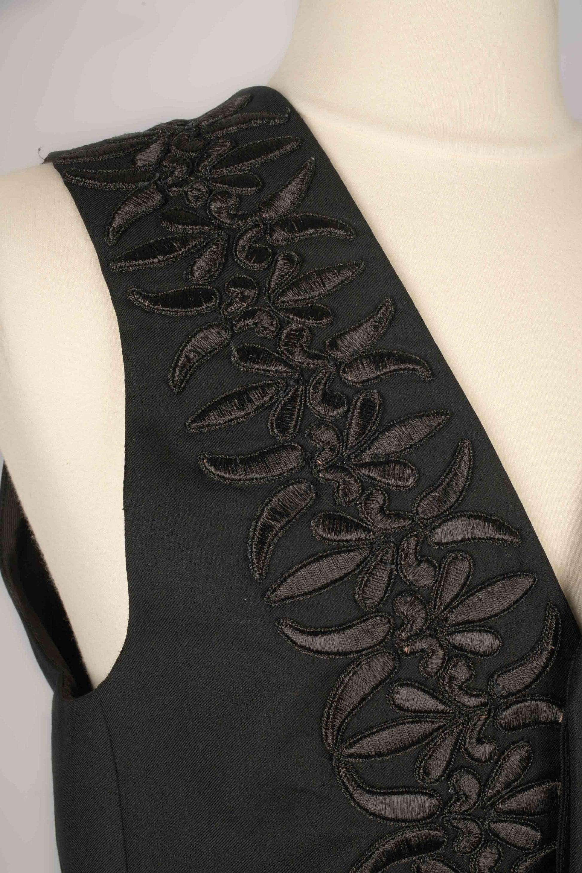 John Galliano Men's Black Wool Vest 2