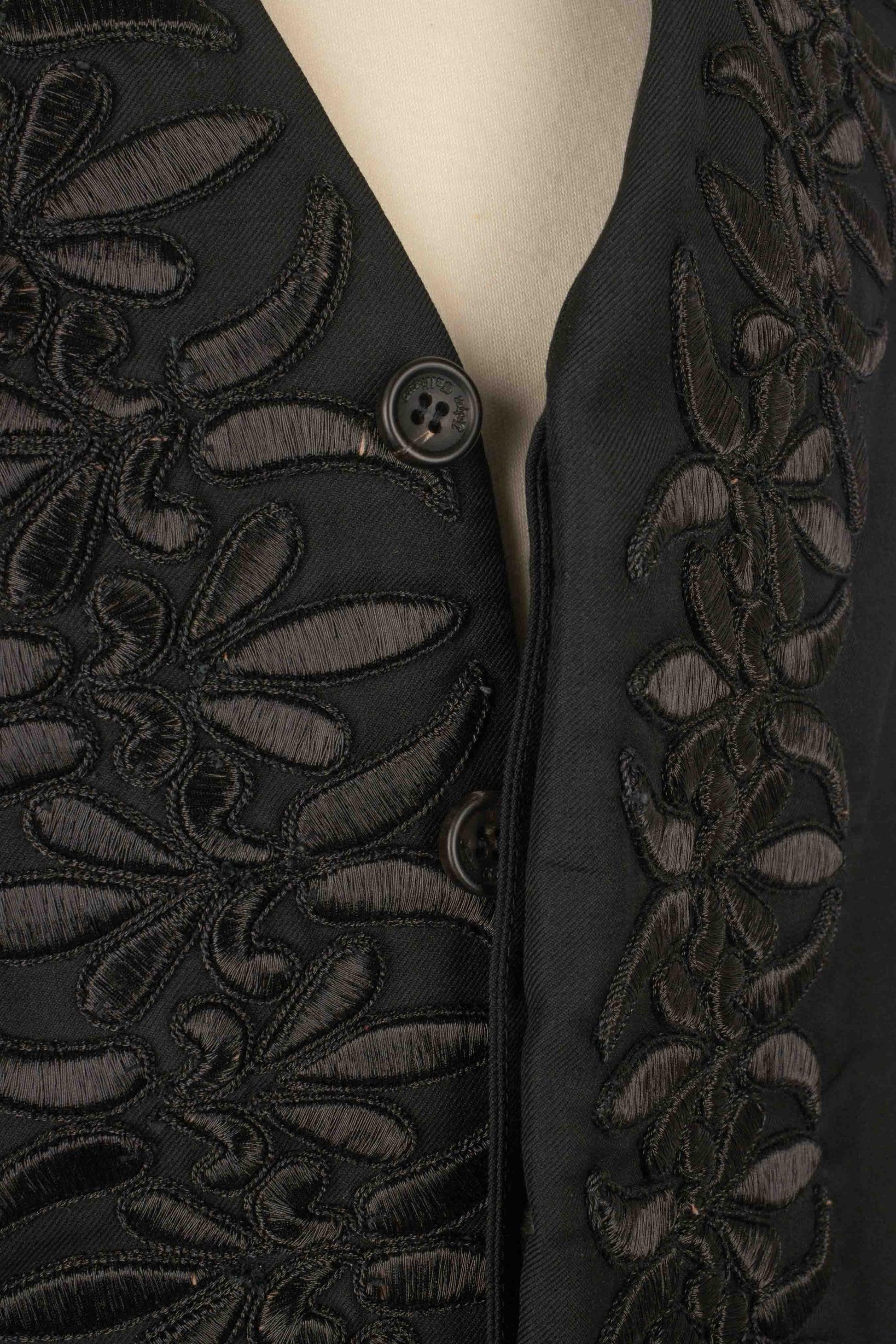 John Galliano Men's Black Wool Vest 3
