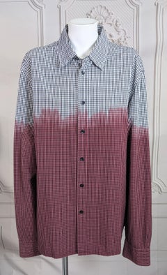 John Galliano Mens Dip Dyed Sanguine Red Shirt