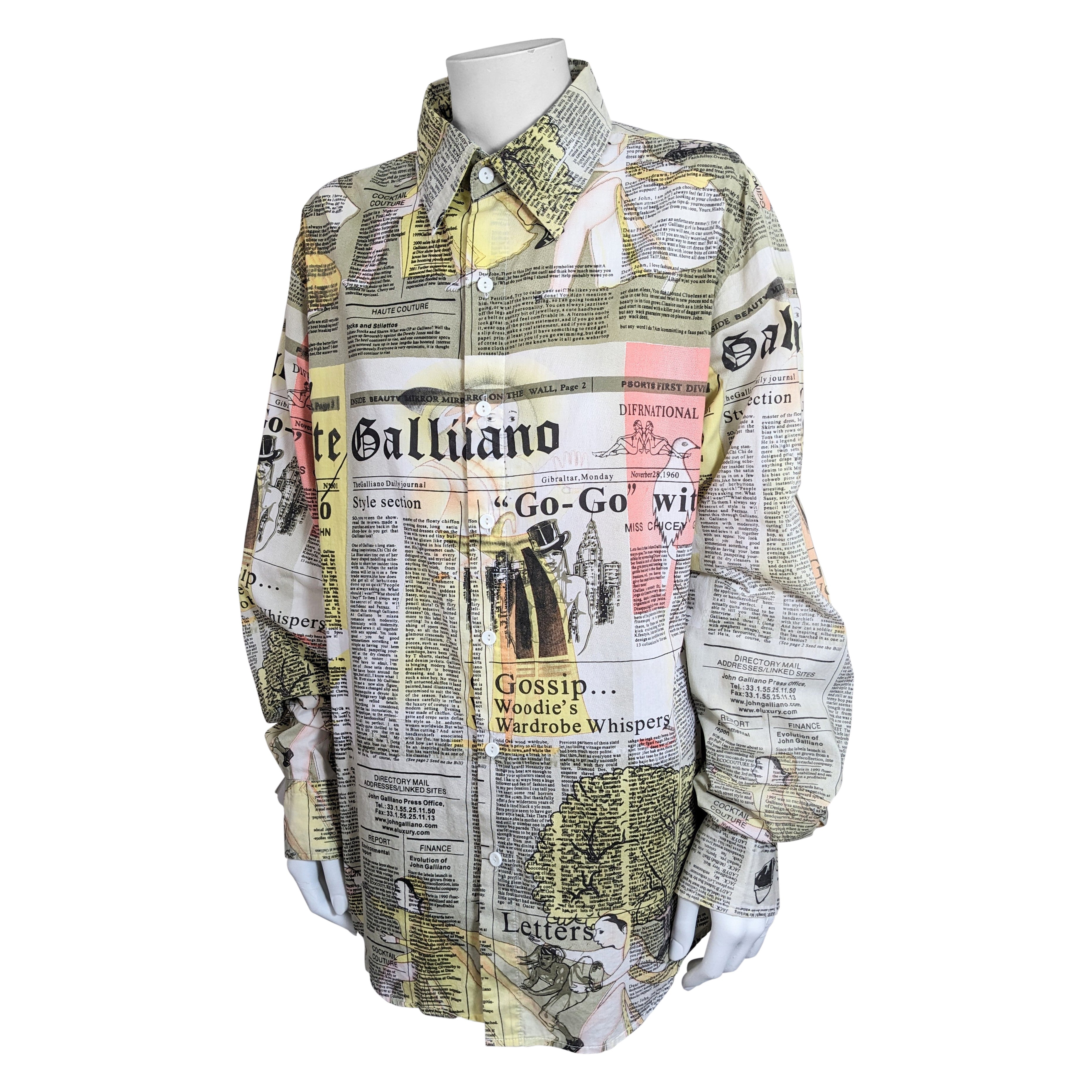 John Galliano pour hommes, Gazette Newsprint