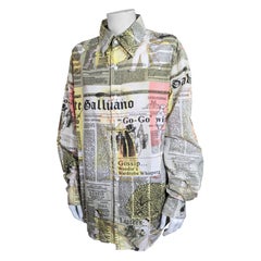 John Galliano Mens Shirt, Gazette Newsprint