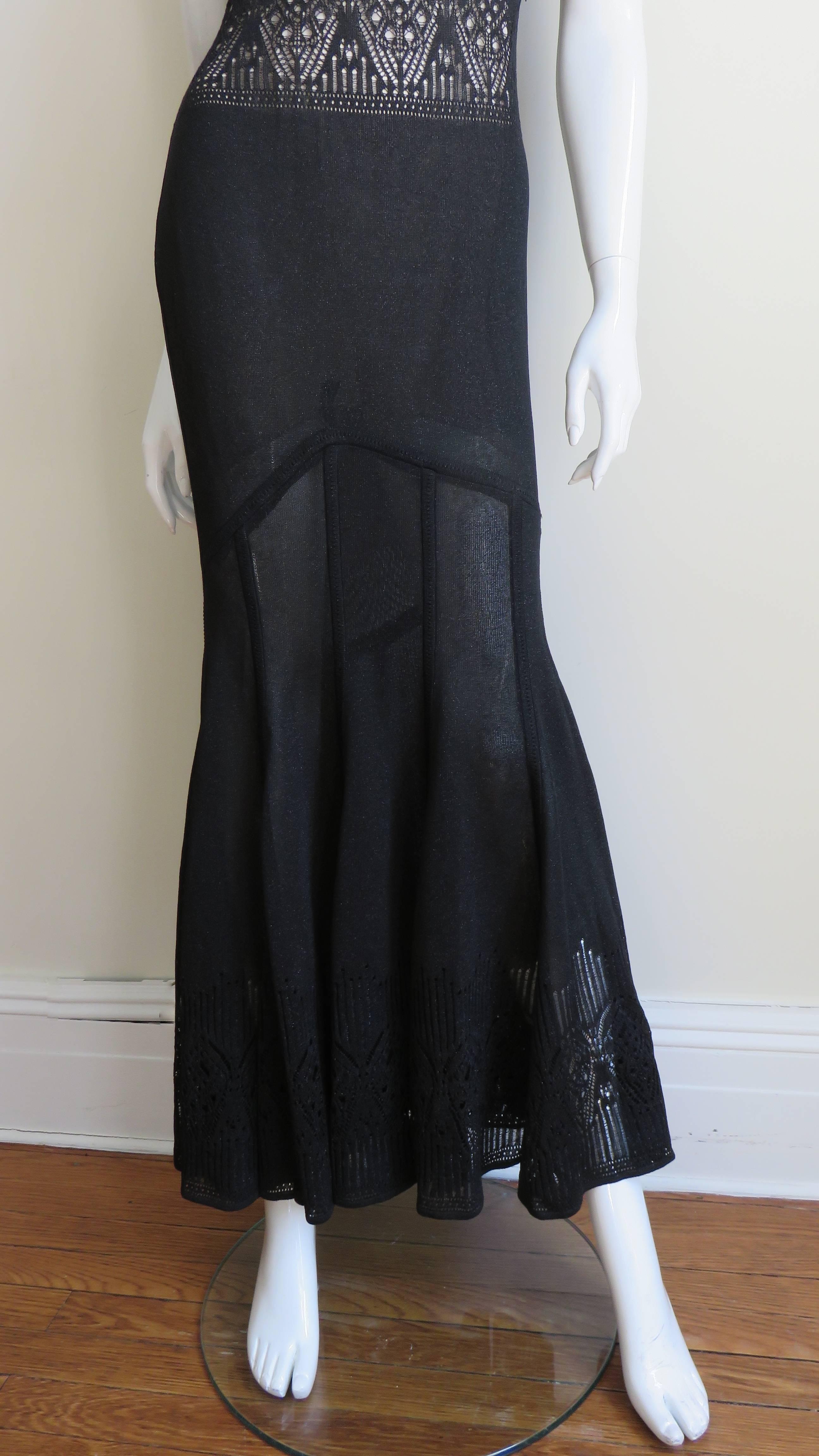 John Galliano Dress with Sheer Waist In Good Condition In Water Mill, NY