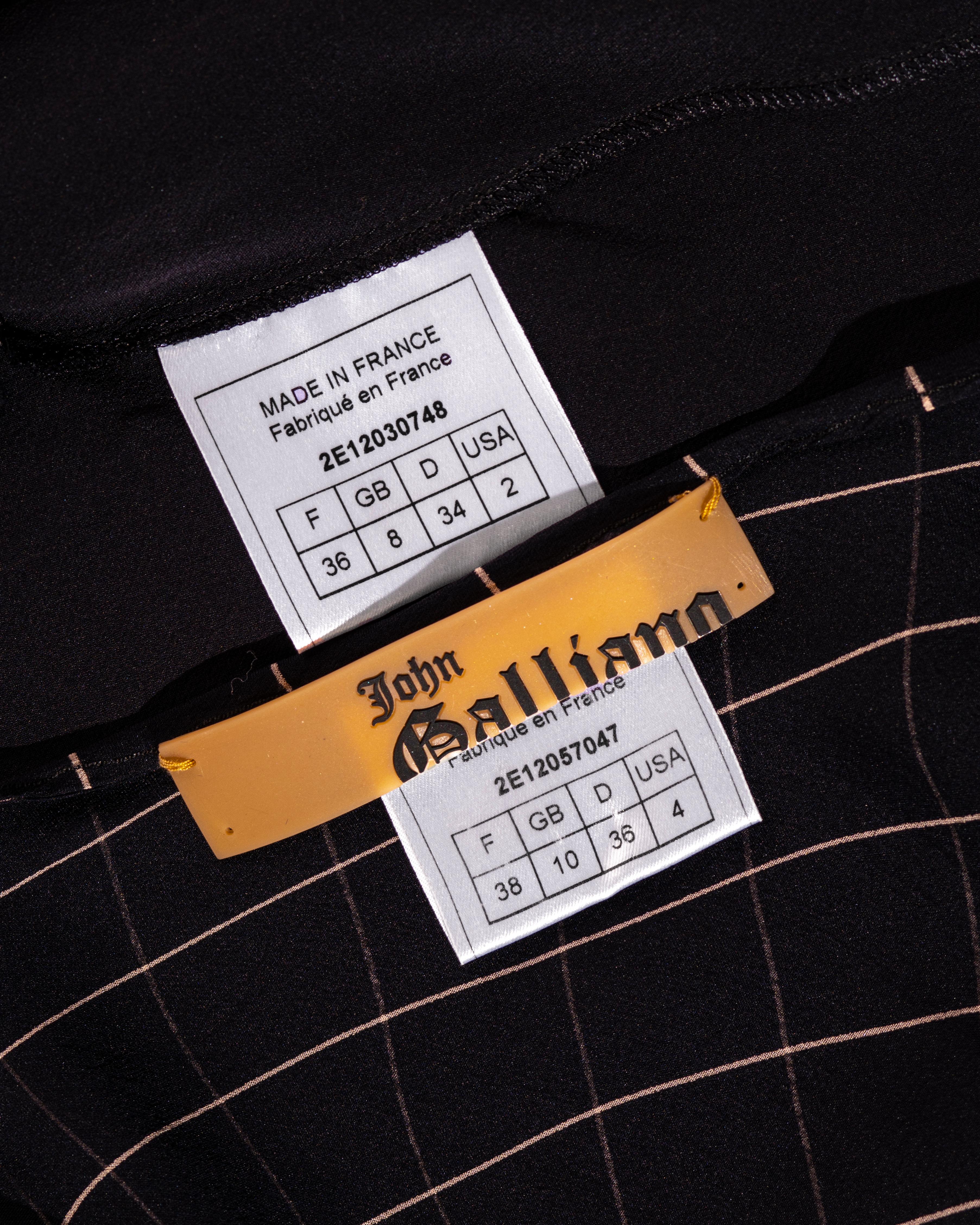 Conjunto de blusa de rayas marineras y falda de cola de pez, John Galliano, ss 2002 en venta 5