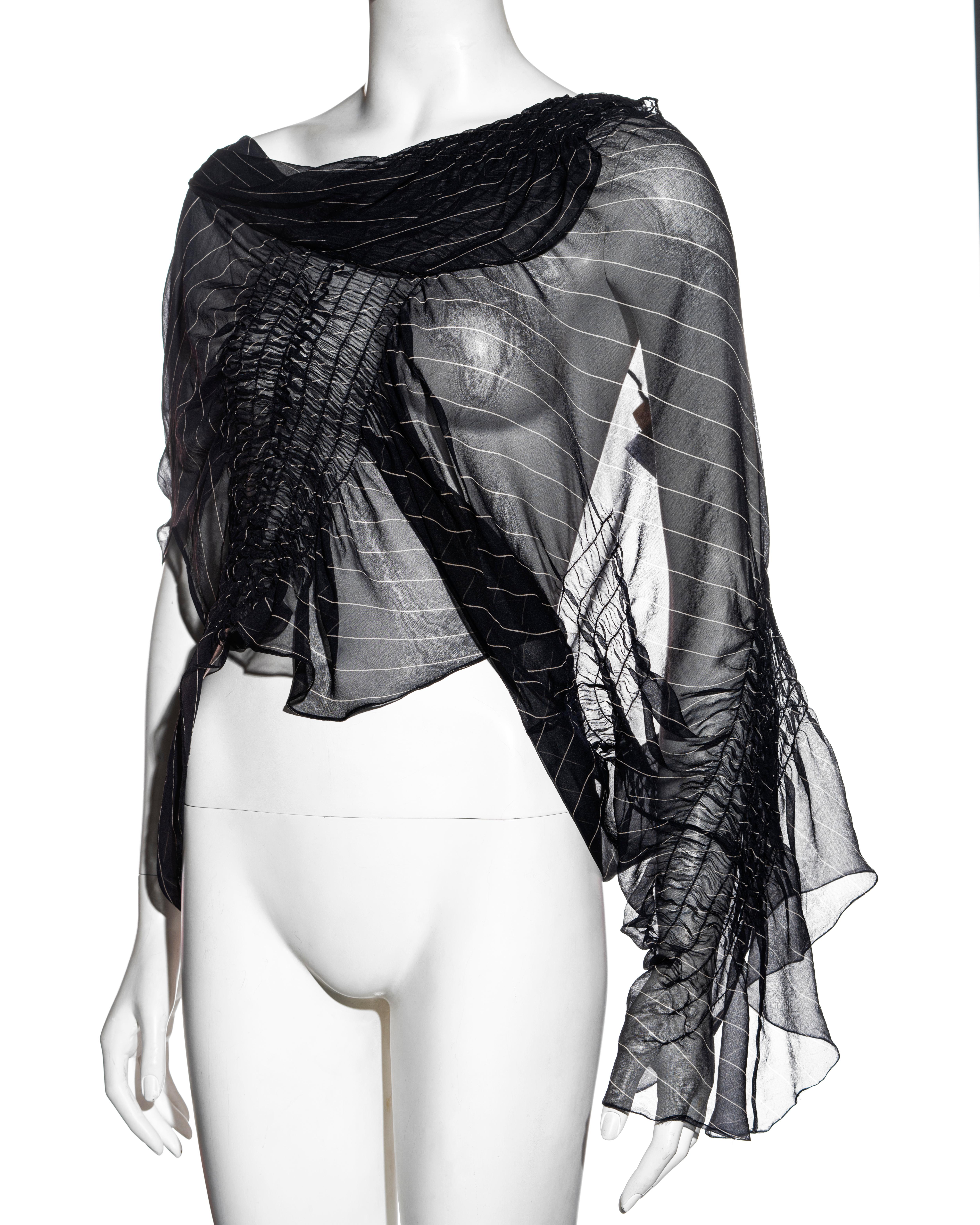 De las mujeres Conjunto de blusa de rayas marineras y falda de cola de pez, John Galliano, ss 2002 en venta