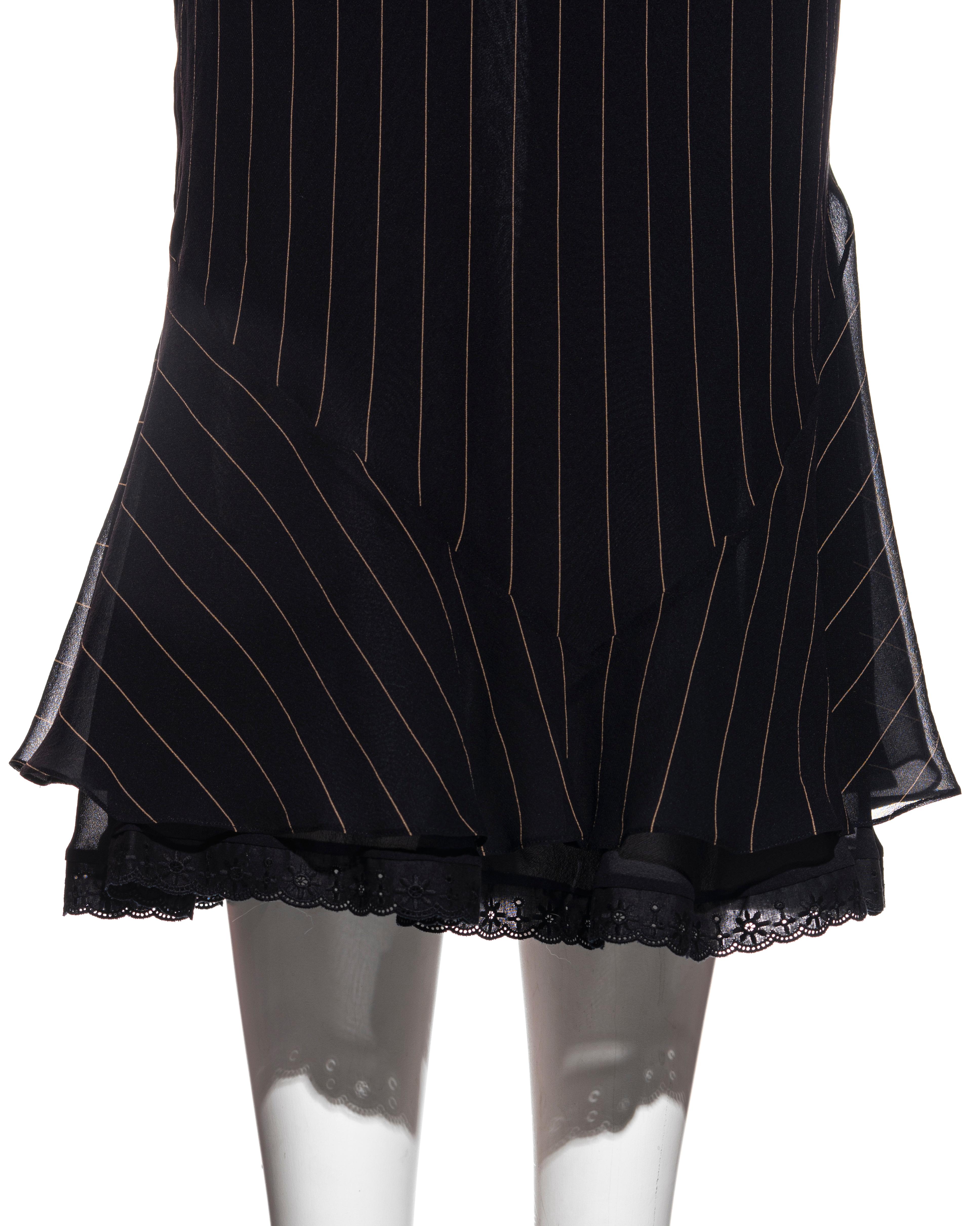 Conjunto de blusa de rayas marineras y falda de cola de pez, John Galliano, ss 2002 en venta 4