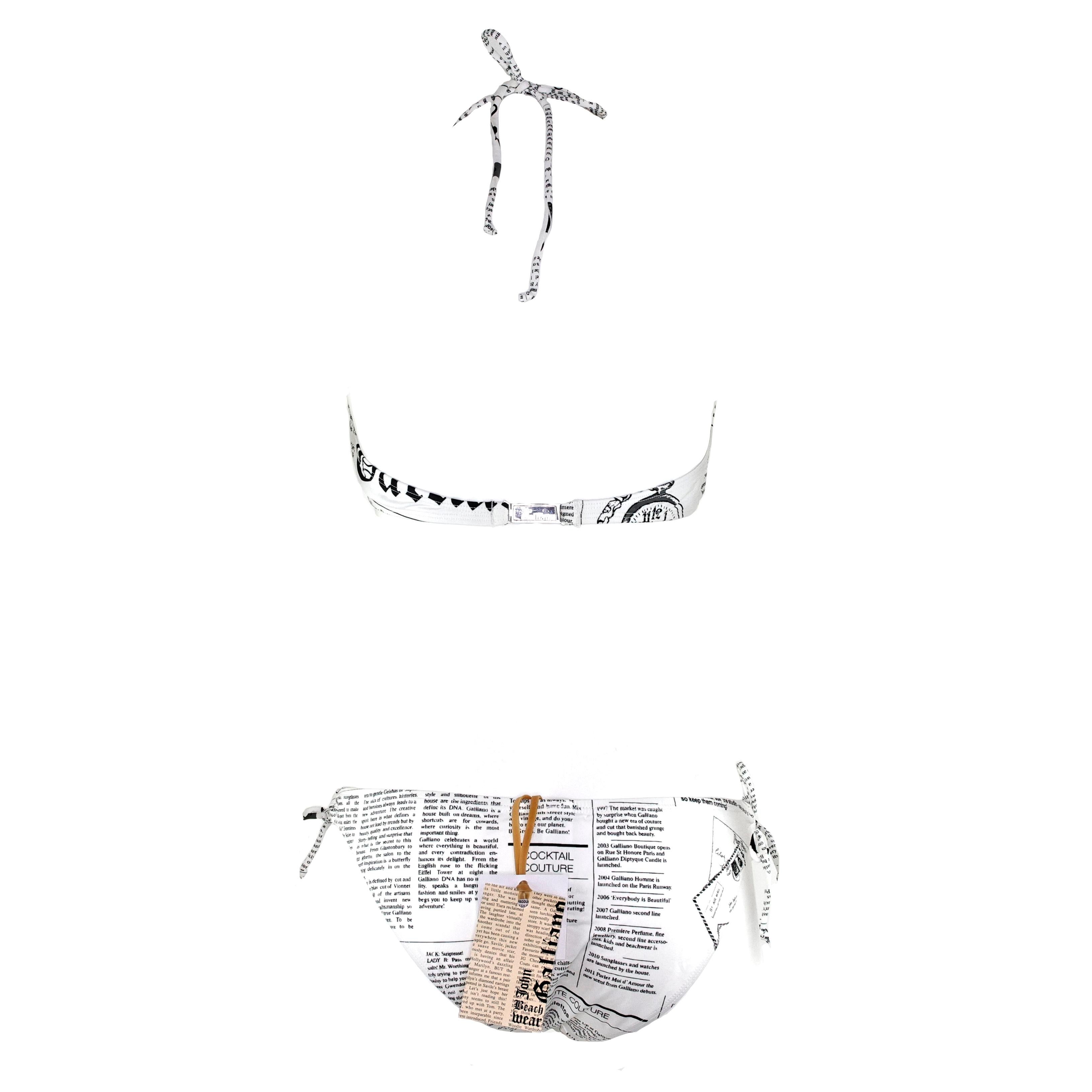 John Galliano Newspaper Bikini size 44 IT.

Condition:
New.