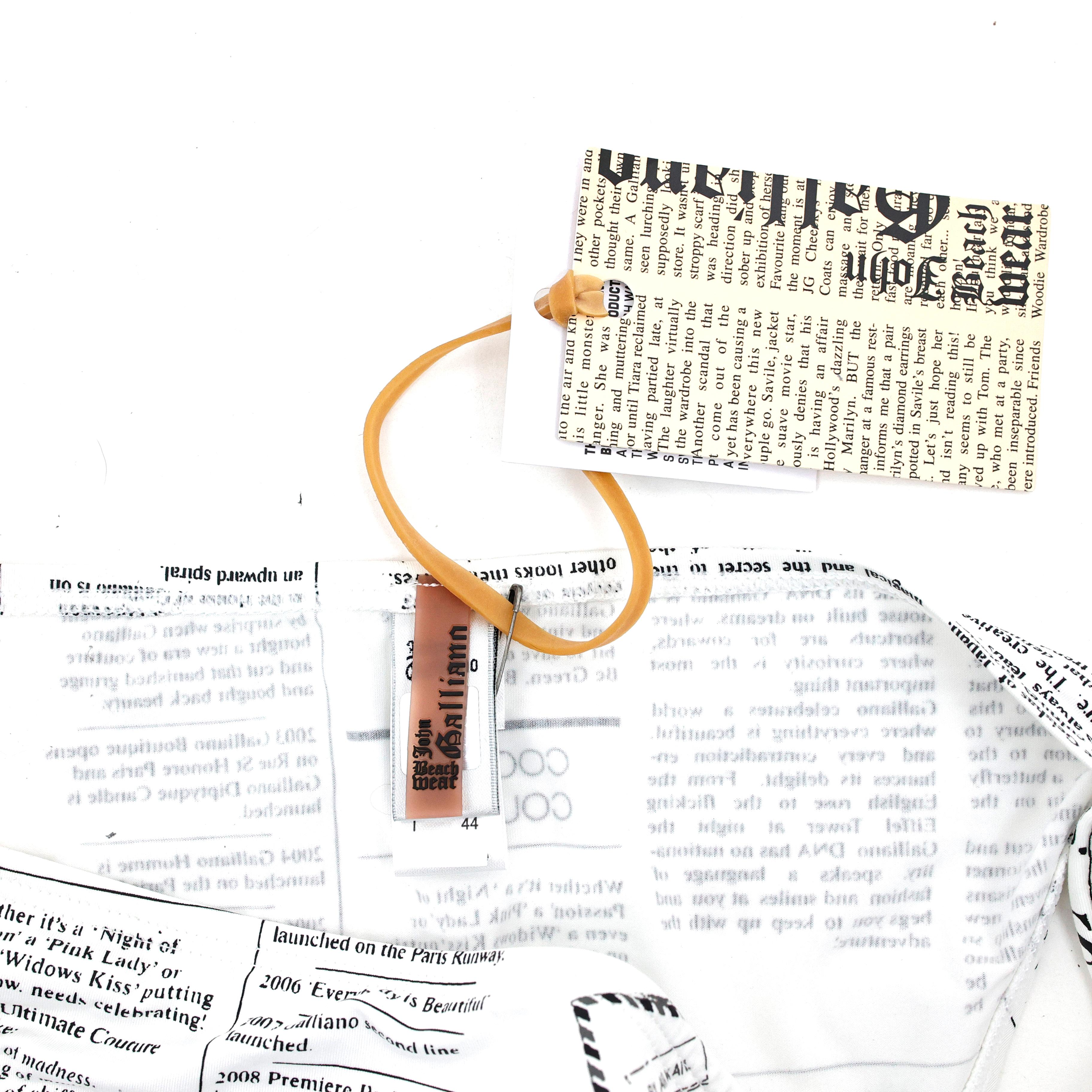 Grigio John Galliano Newspaper Bikini in vendita