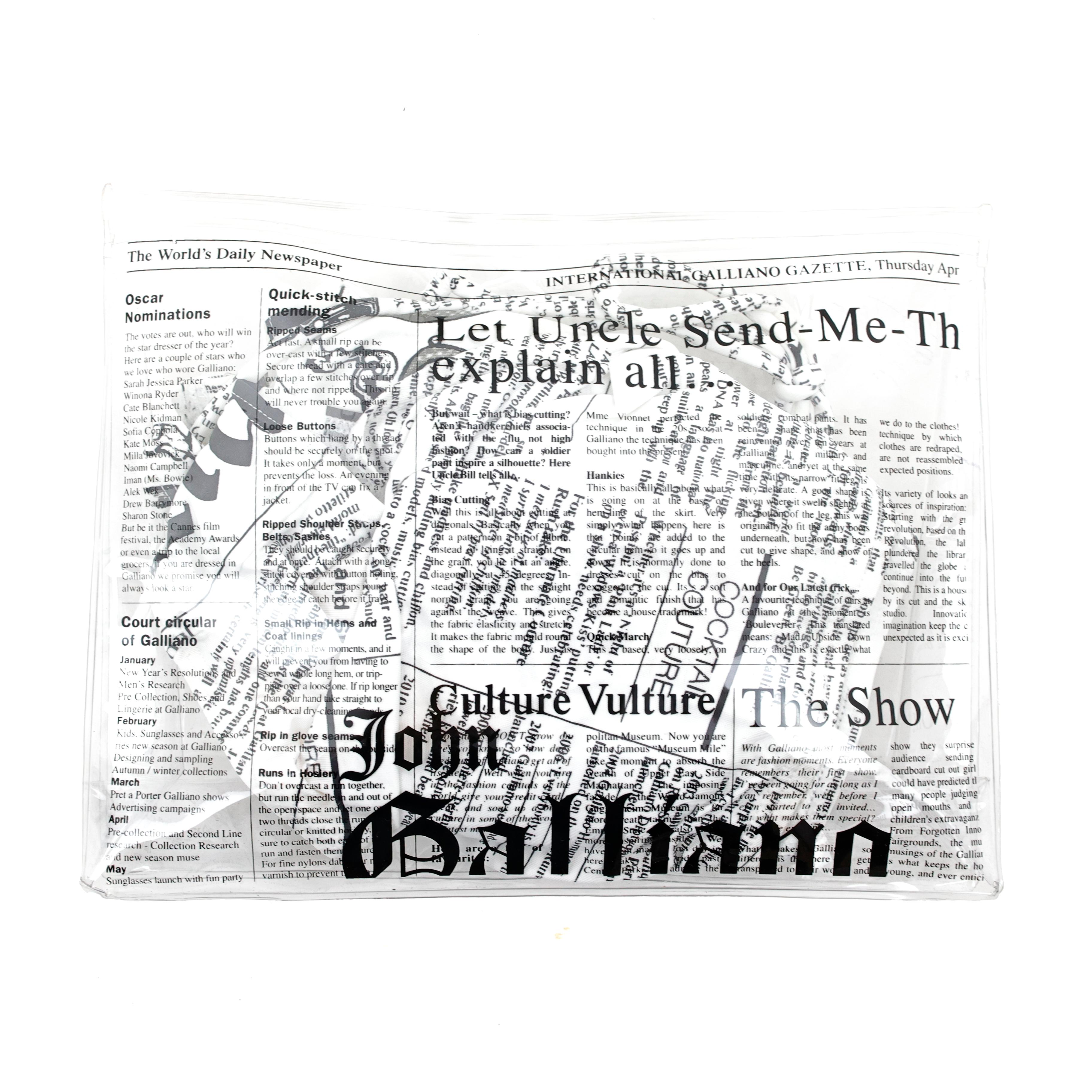 John Galliano Newspaper Bikini in vendita 3