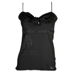Cami Top John Galliano Newspaper Gazette Print, 2006
