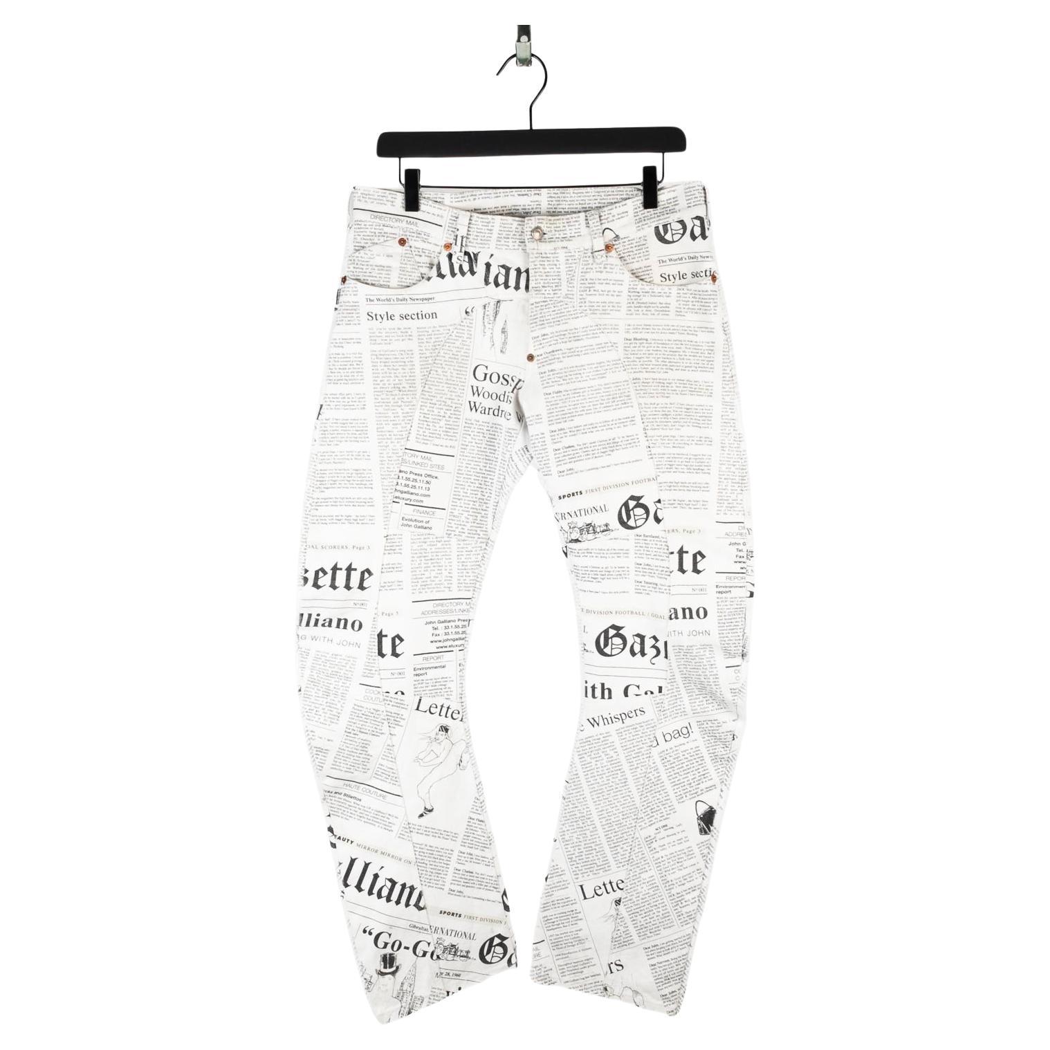 John Galliano journal A&M Jeans Hommes Taille ITA 48 (M) en vente