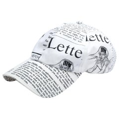 John Galliano Newspaper Print Cap