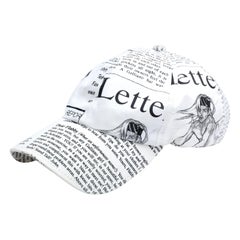 John Galliano Newspaper Print Cap