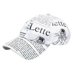 John Galliano Newspaper Print Cap