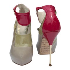 John Galliano Nude/Pink Platform & Stiletto Heel Shoes 36.5 NWT