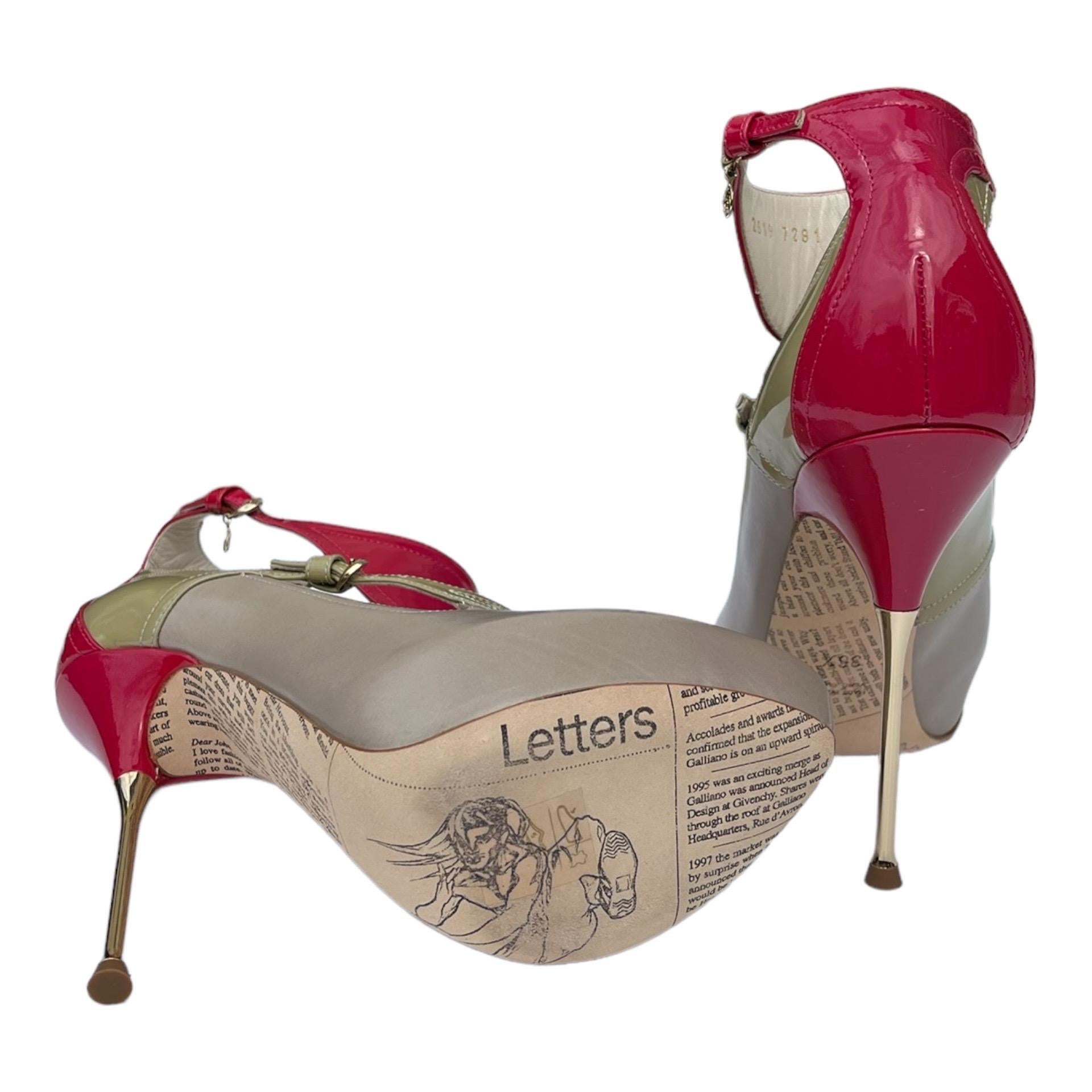 Women's John Galliano Nude/Pink Platform & Stiletto Heel Shoes 36.5 NWT For Sale