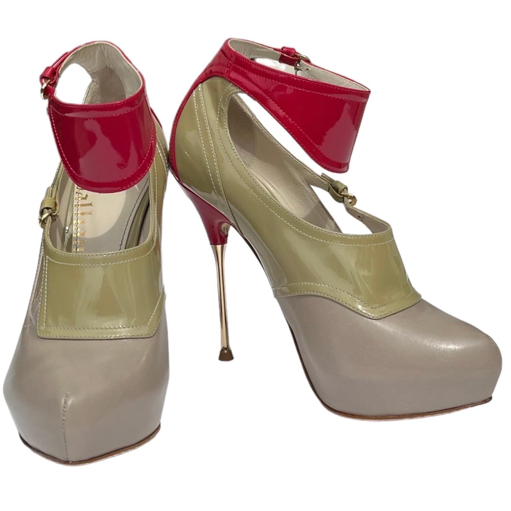 John Galliano Nude/Pink Platform & Stiletto Heel Shoes 36.5 NWT For Sale 1