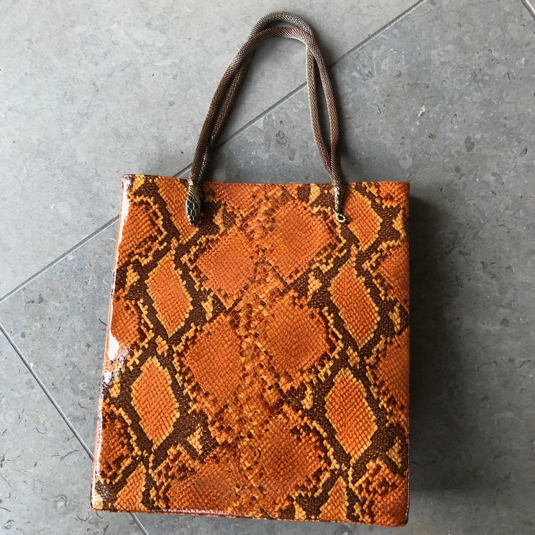 Orange snakeskin purse hotsell
