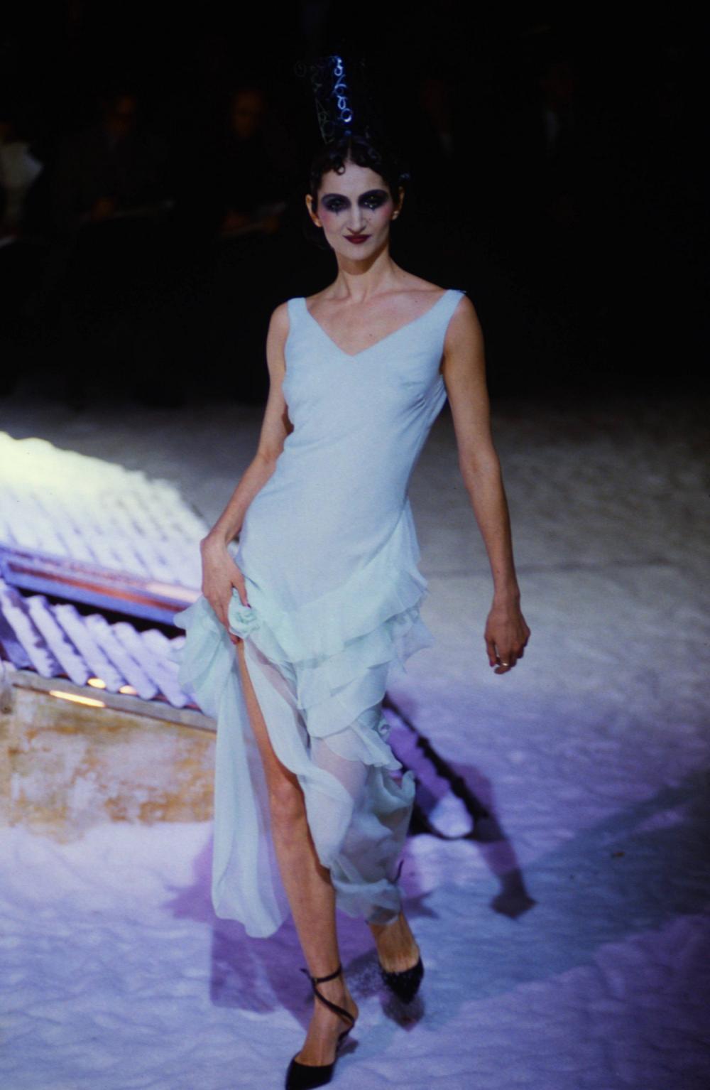 pale green silk dress
