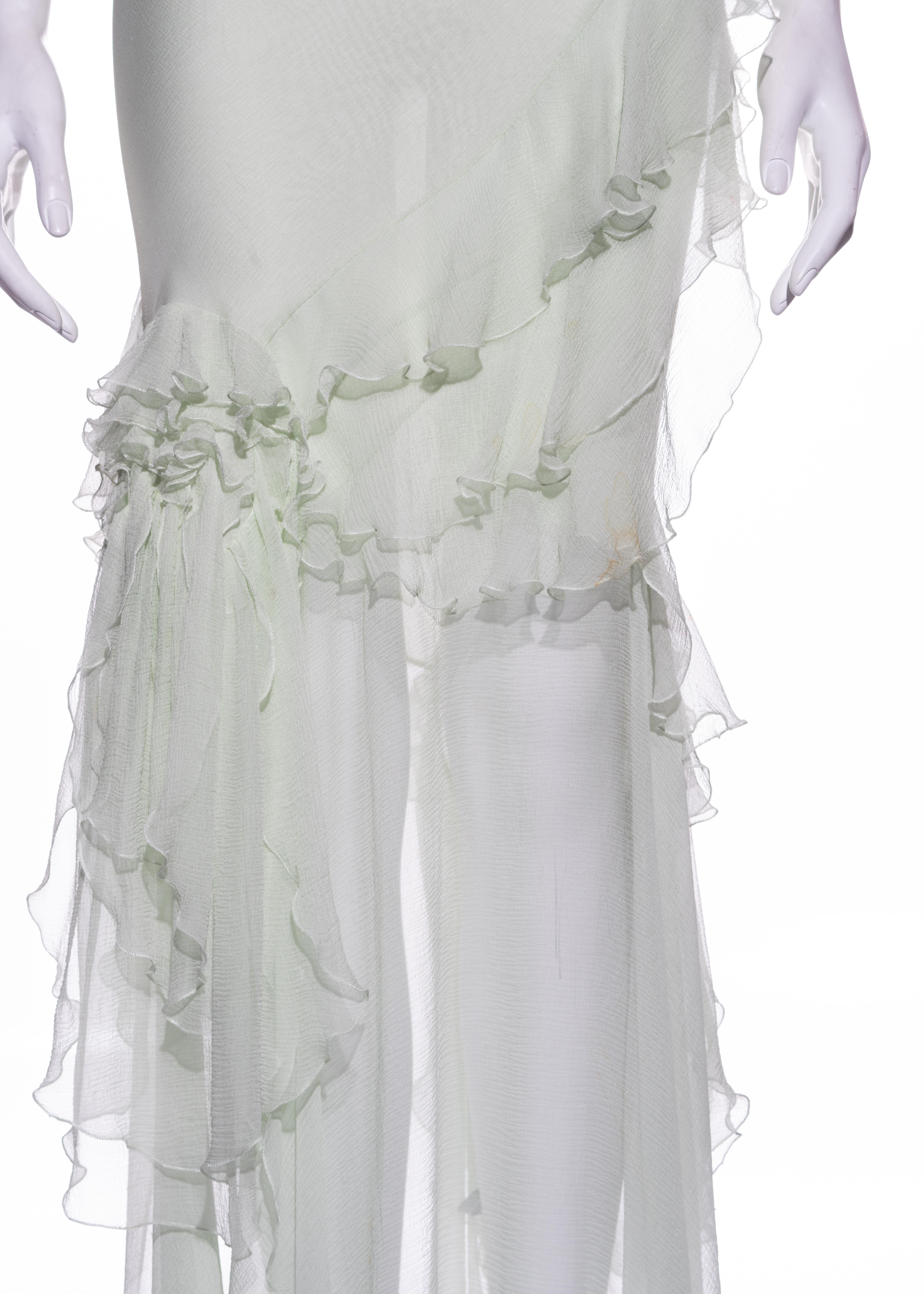 john galliano green dress