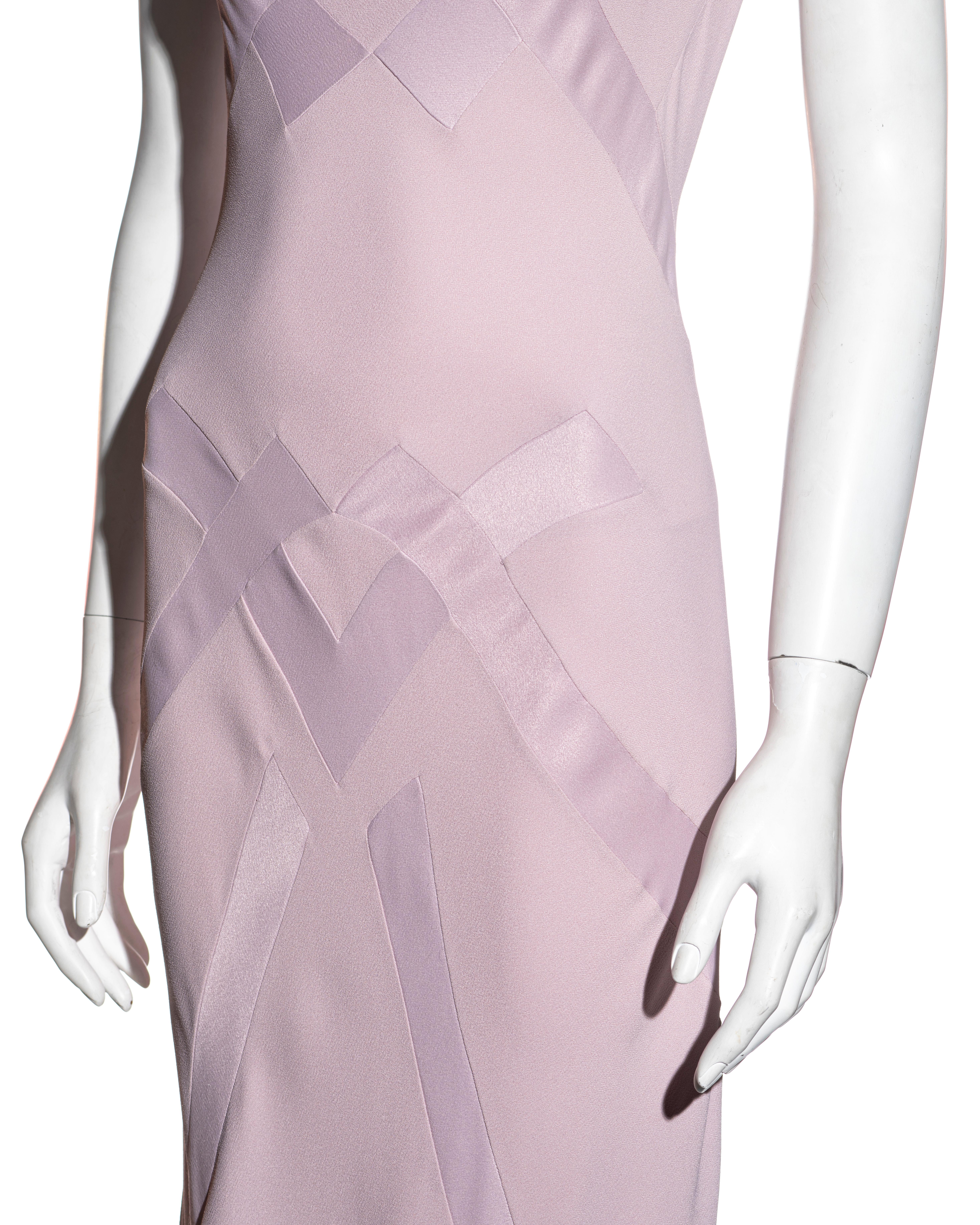 John Galliano vestido de noche formado de crepé satinado rosa pálido, ss 1995 2