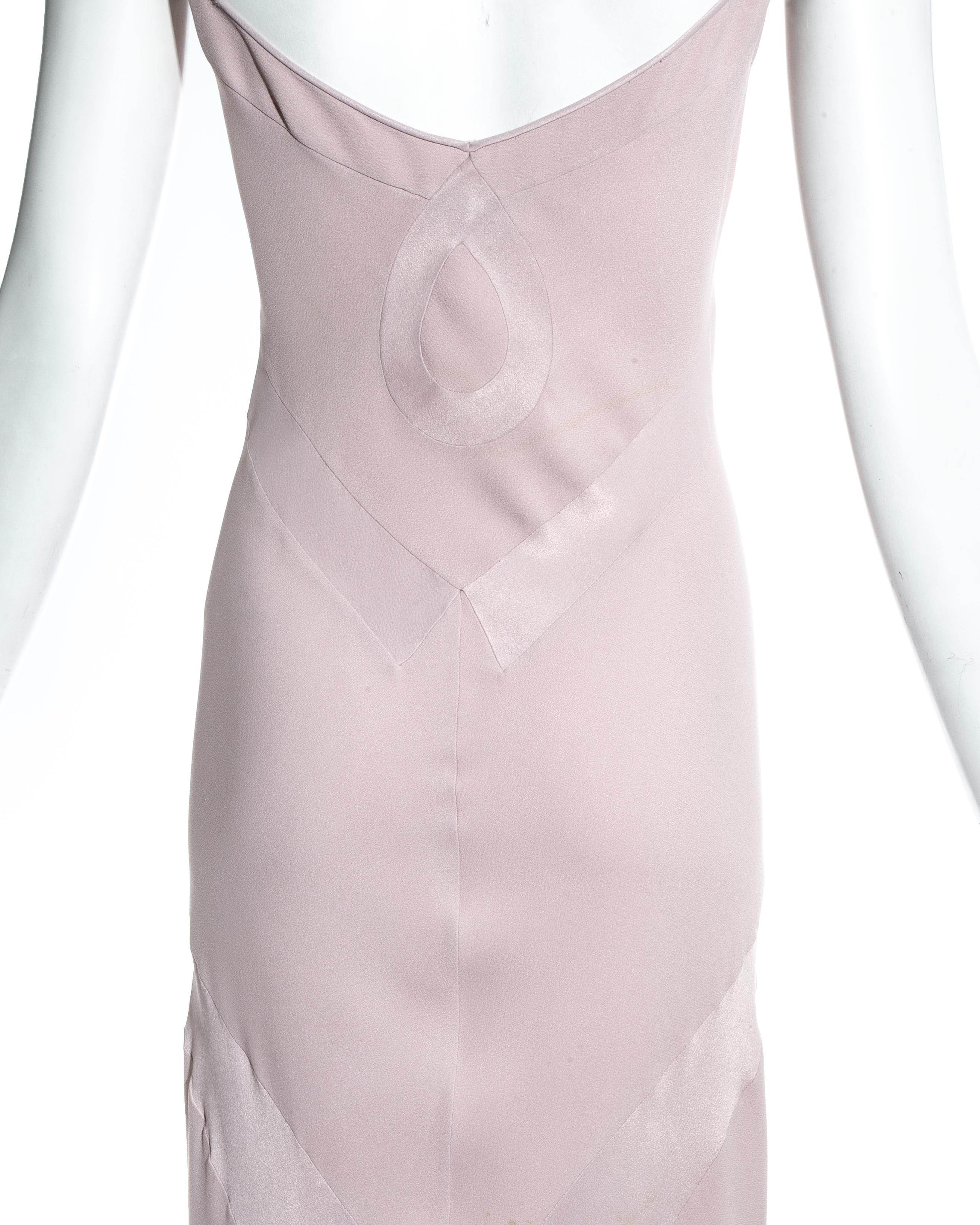 John Galliano pale pink silk bias cut evening slip dress, ss 1995 4