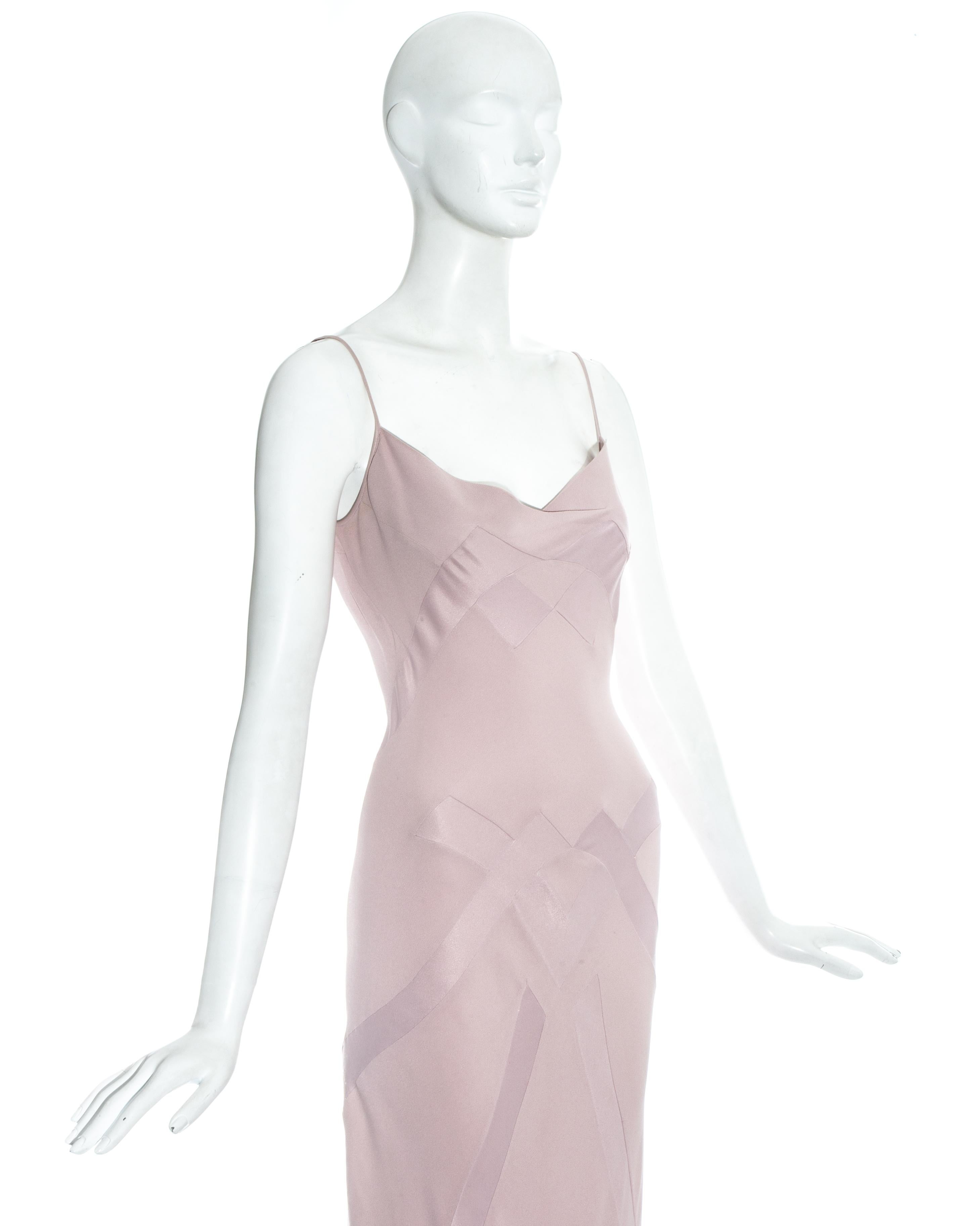 John Galliano pale pink silk bias cut evening slip dress, ss 1995 In Excellent Condition In London, GB