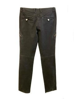 JOHN GALLIANO Pantalone slim nero in tessuto denim stretch