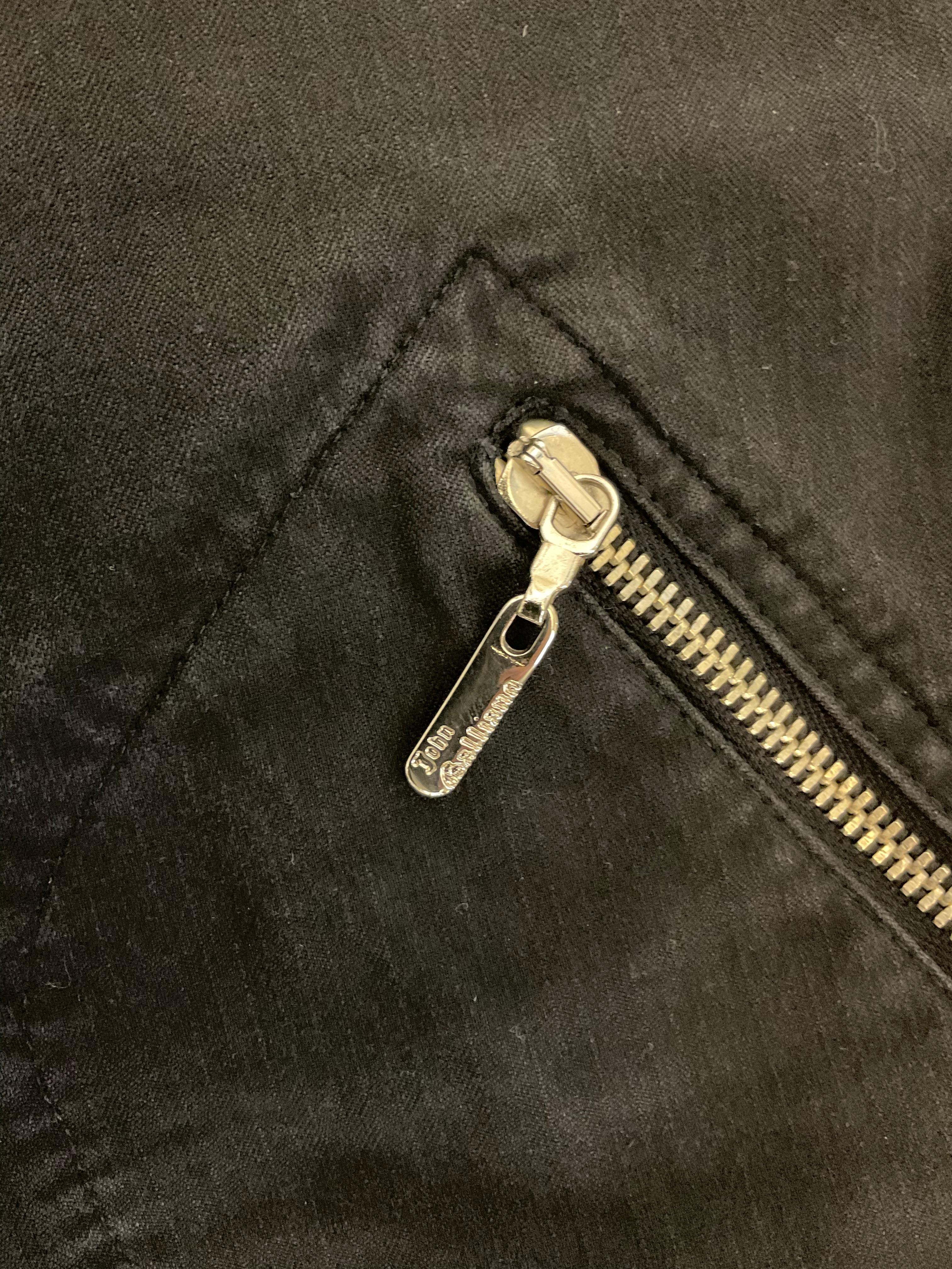 JOHN GALLIANO Pantalone slim nero in tessuto denim stretch en venta 1