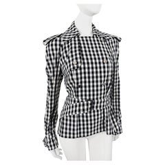 John Galliano Paris Checkered Vintage Y2K Button Up Blazer Jacket