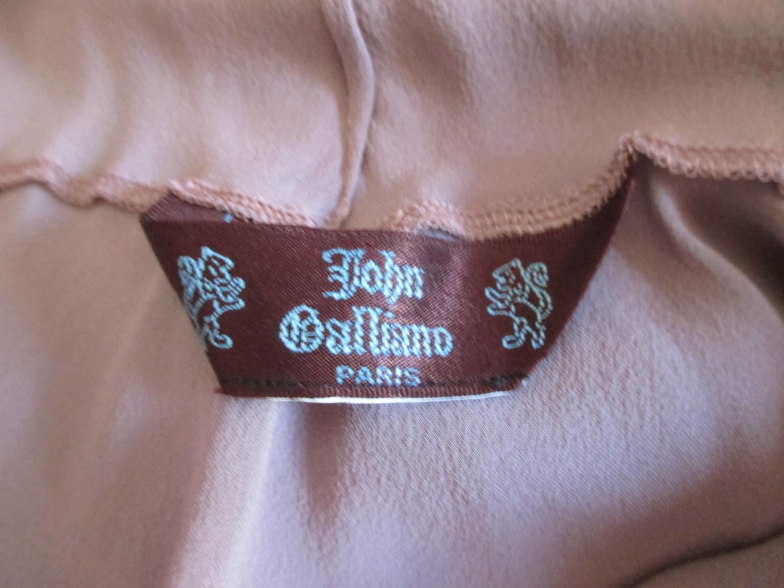John Galliano Paris Violet Bows Roses Dress and Scarf Small 3