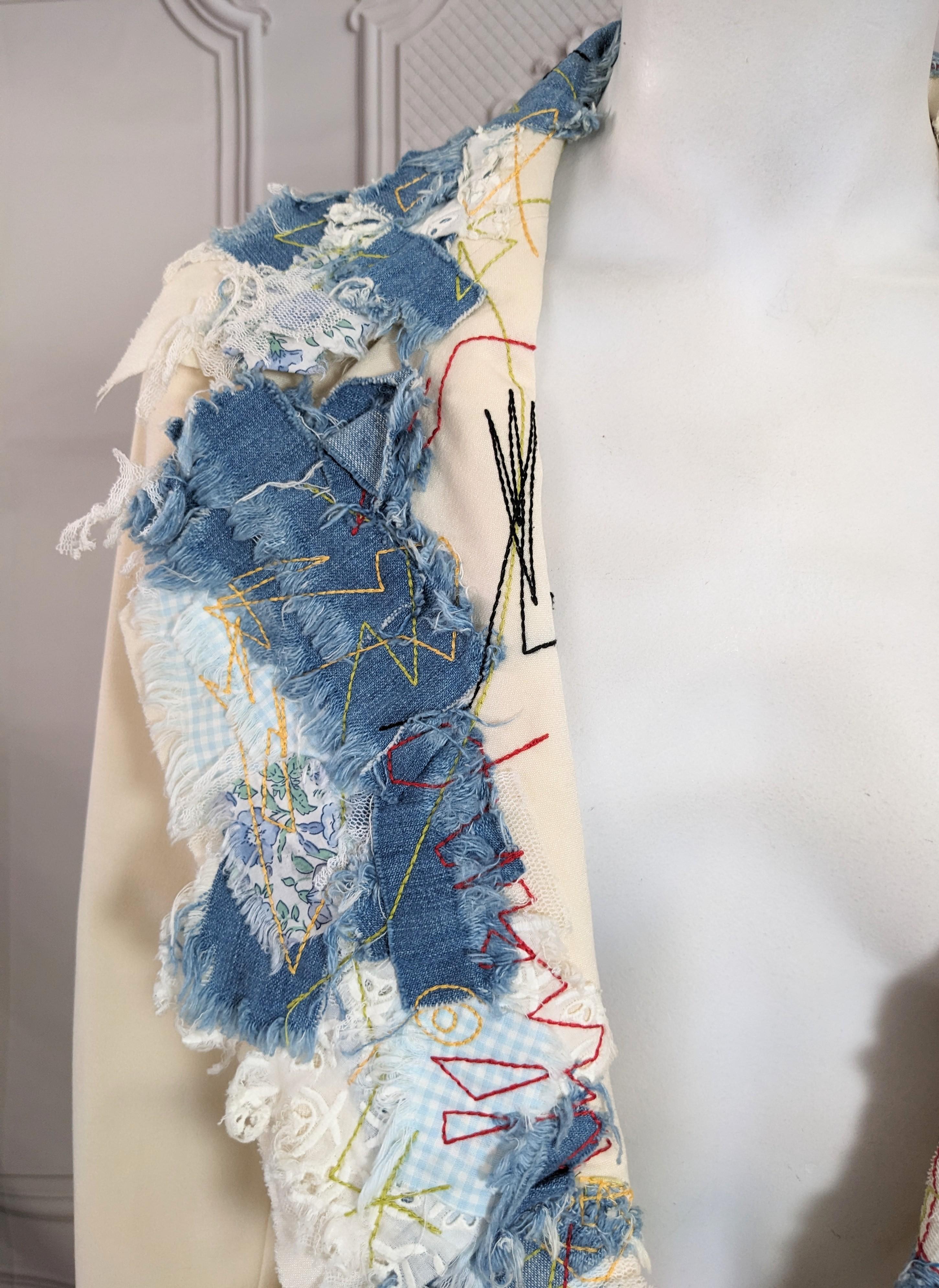 Women's John Galliano Patchwork and Scrapbooking Embroidered Blazer For Sale
