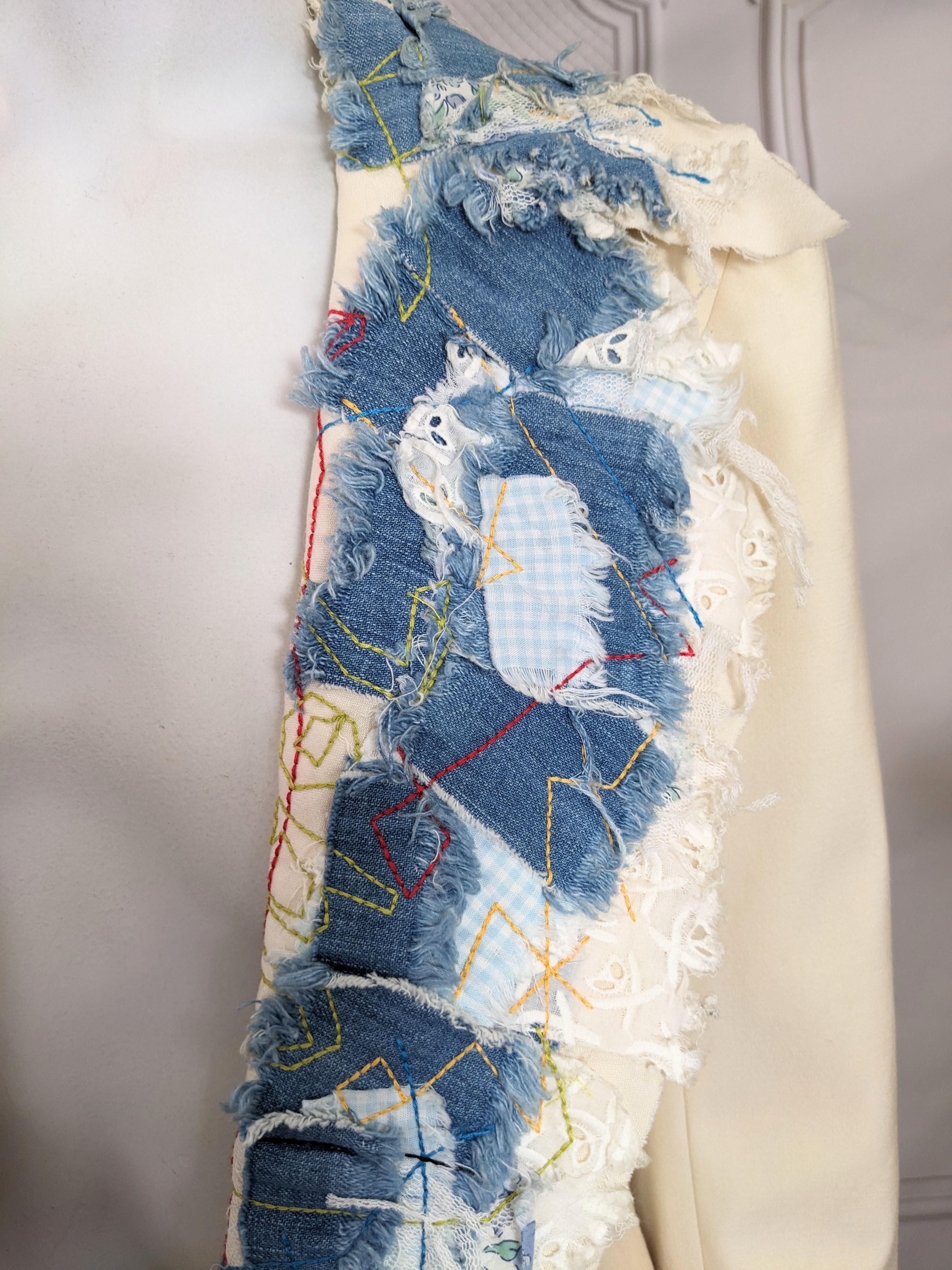 John Galliano Patchwork and Scrapbooking Embroidered Blazer For Sale 1