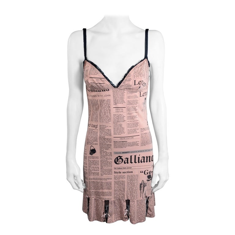 knee length dresses for ladies One-Shoulder Mini Dress in Newspaper Print | Baby Phat