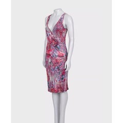 John Galliano Pink Signature Print Sleeveless Dress Sz.S