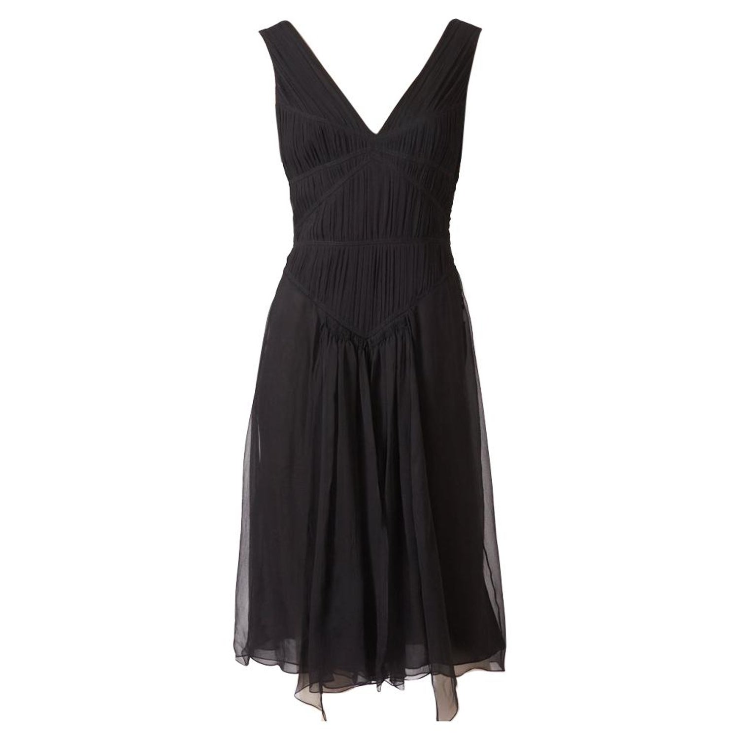 John Galliano Pleated Silk Georgette Cocktail Dress For Sale at 1stDibs