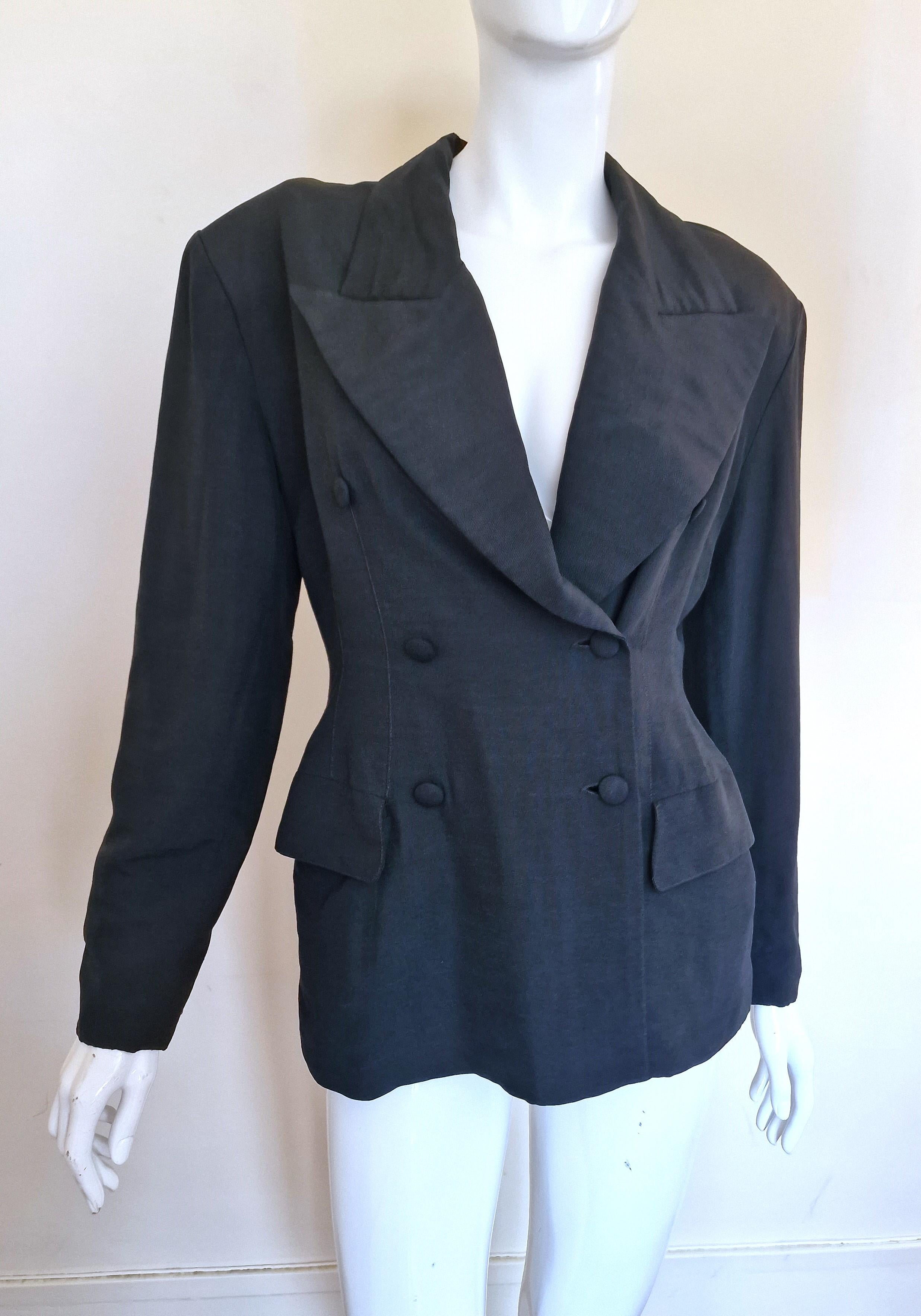 Black John Galliano Plein Sud 1990 S/S Les Gitans Runway Vintage Dior Blazer Jacket For Sale