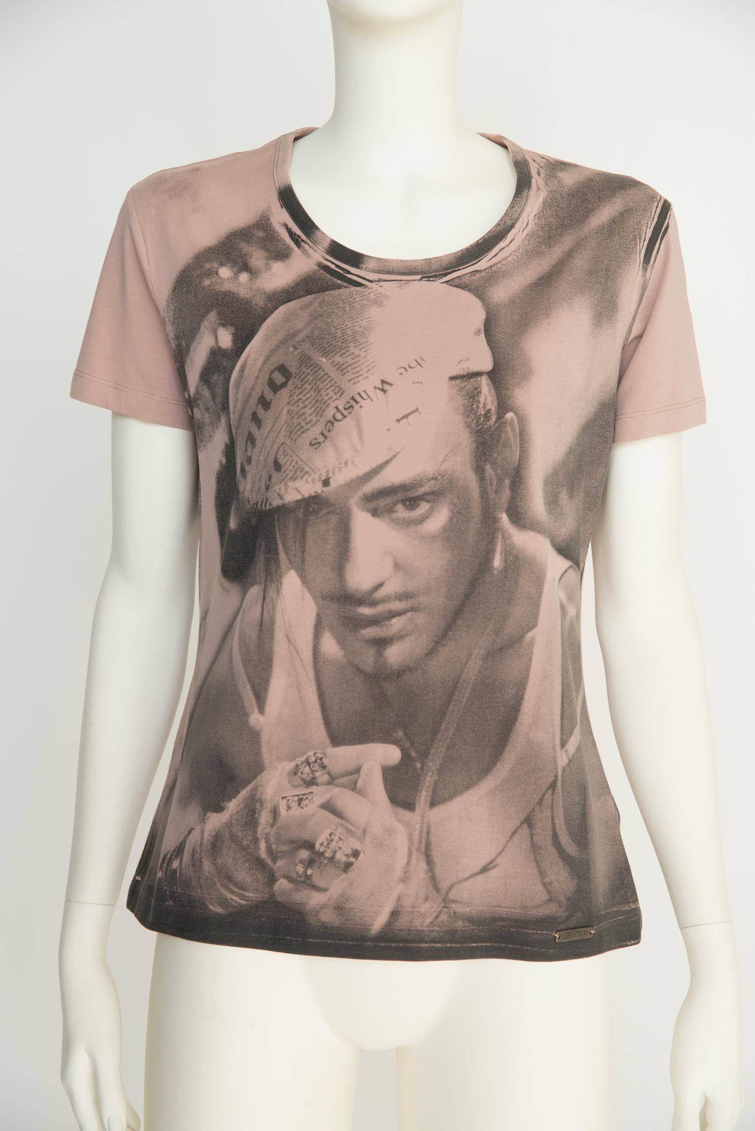 Galliano Crystal-Embellished Printed T-Shirt In Good Condition In Geneva, CH