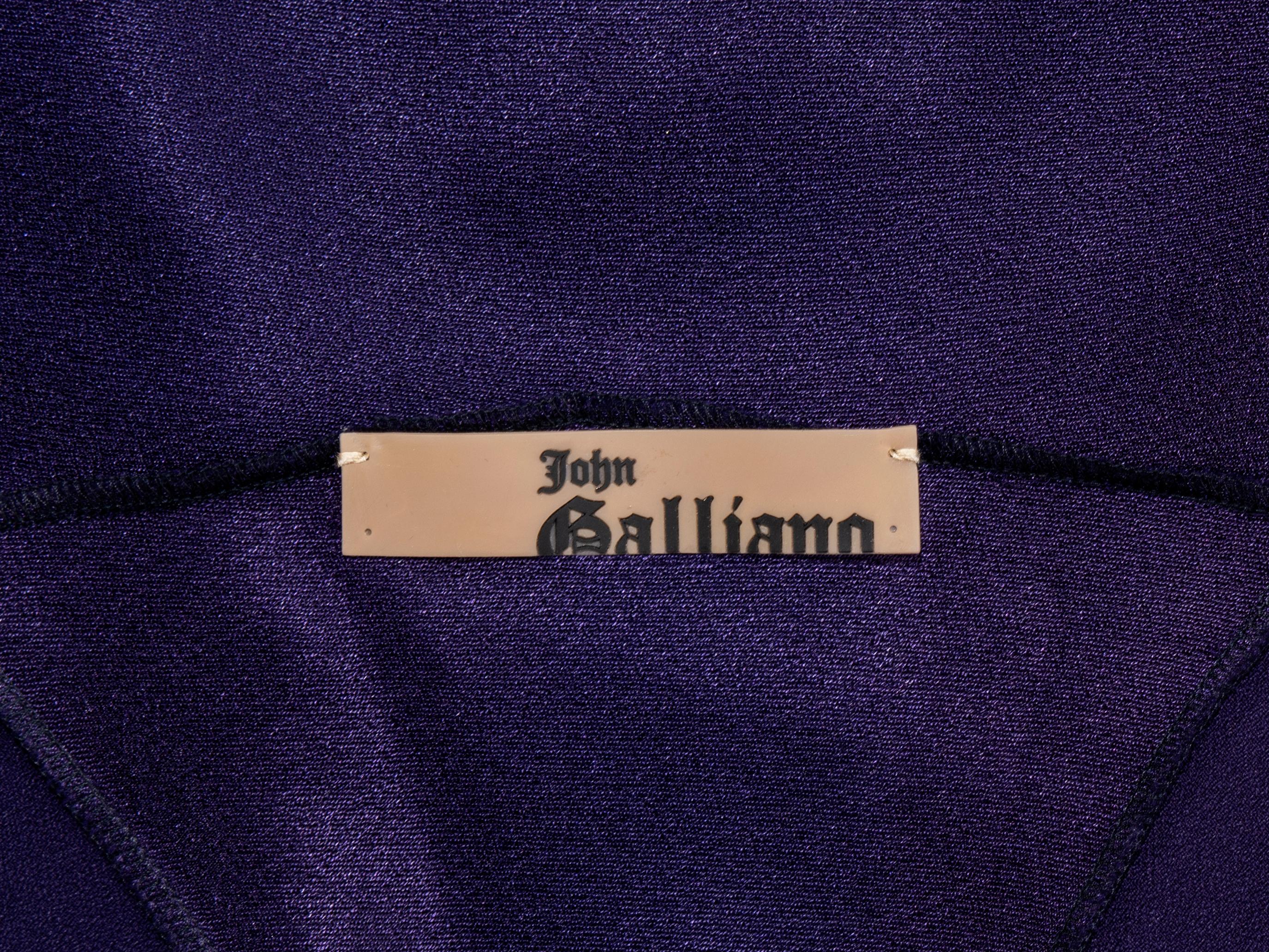 John Galliano purple crepe bias-cut halter-neck evening dress, fw 2002 6