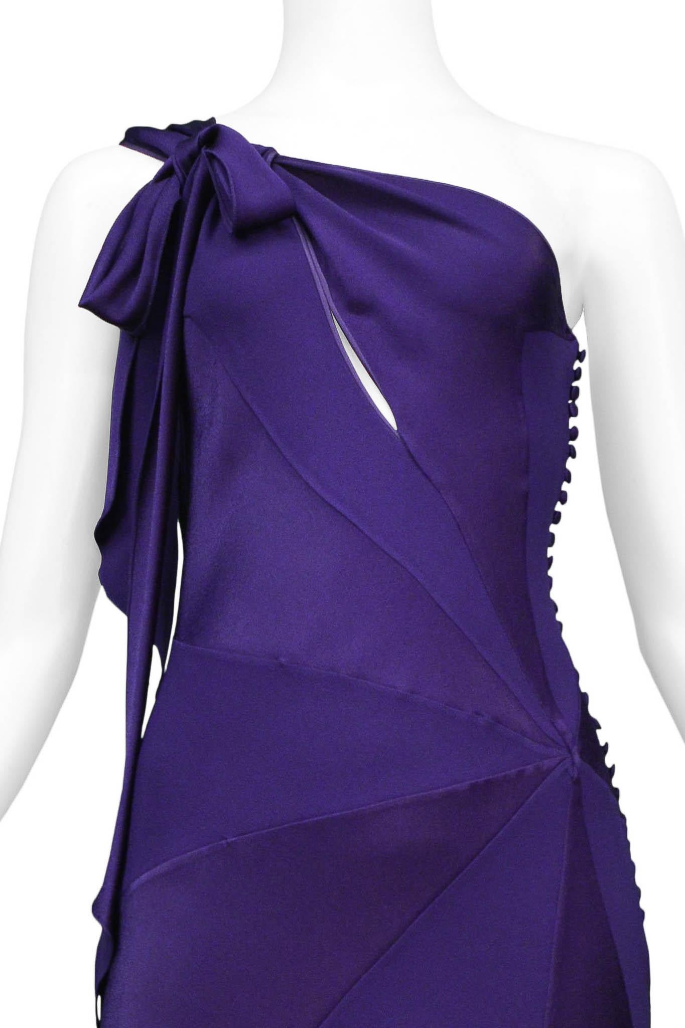 Women's John Galliano Purple One Shoulder Dress