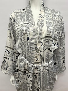 John Galliano rare 2000’s newspaper print kimono