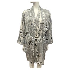 John Galliano rare 2000’s newspaper print kimono