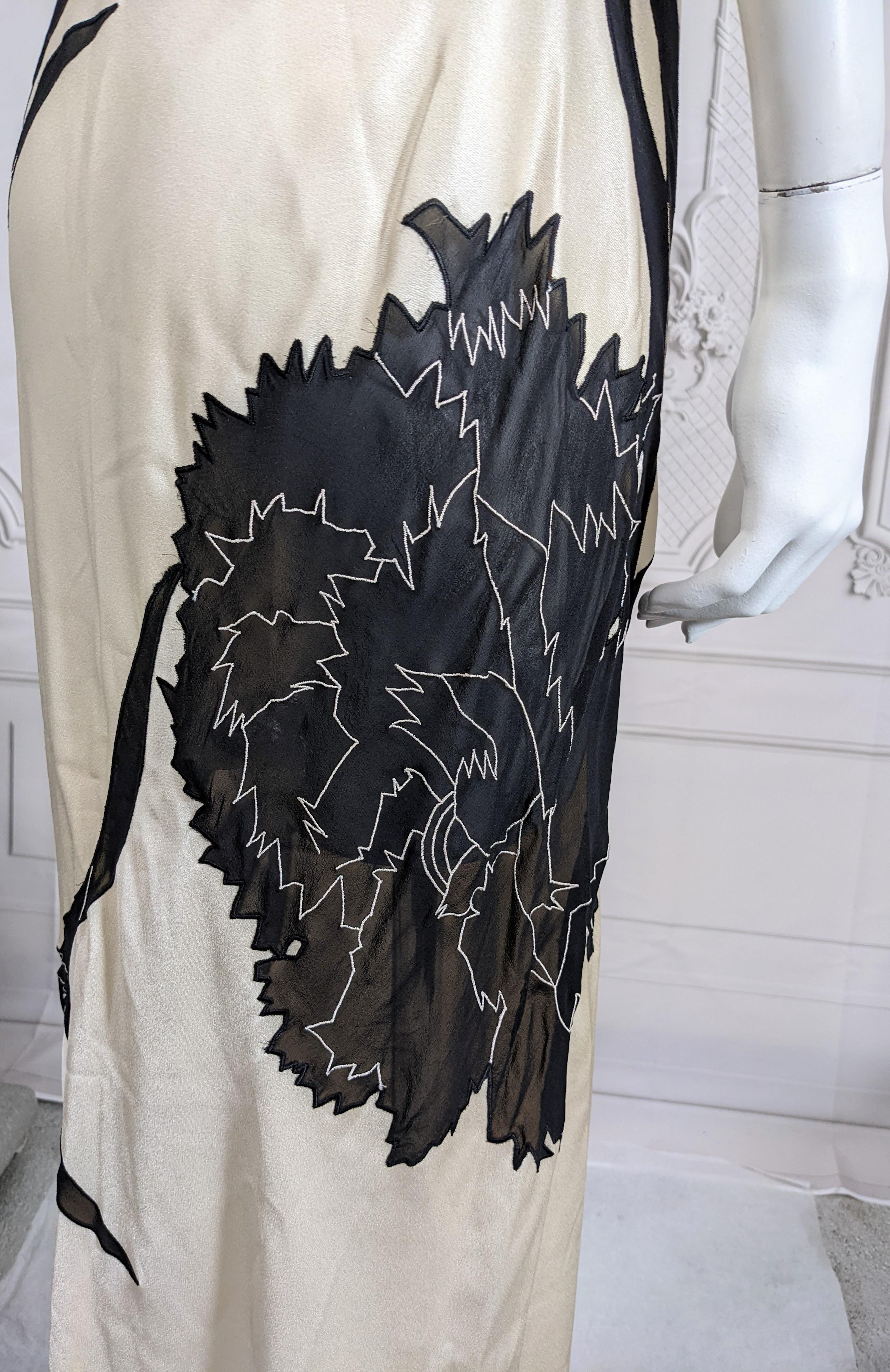 John Galliano Rare Dolores Intarsia Carnation Bias Evening Dress For Sale 3