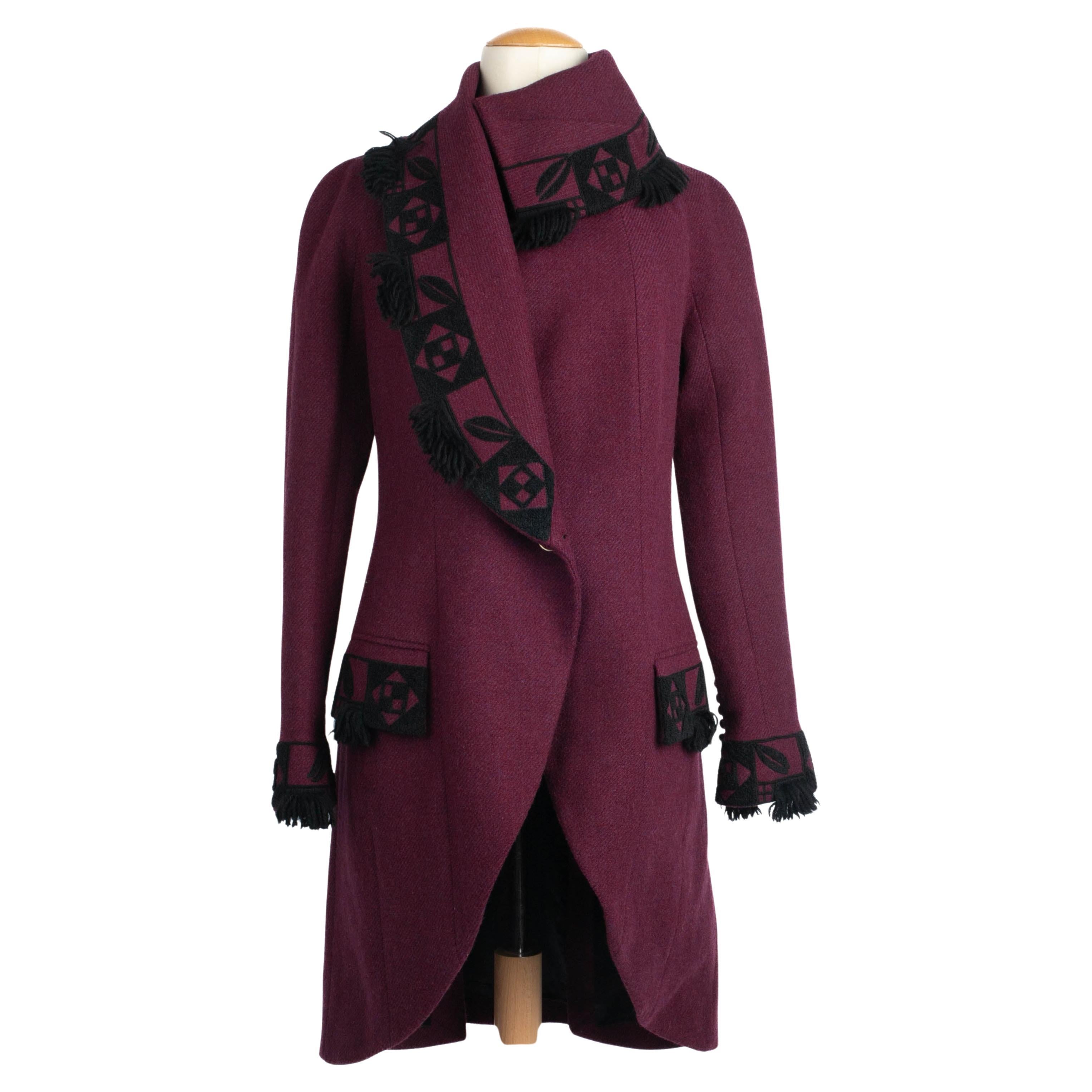 John Galliano cappotto redingote autunno 1998-1999 in vendita