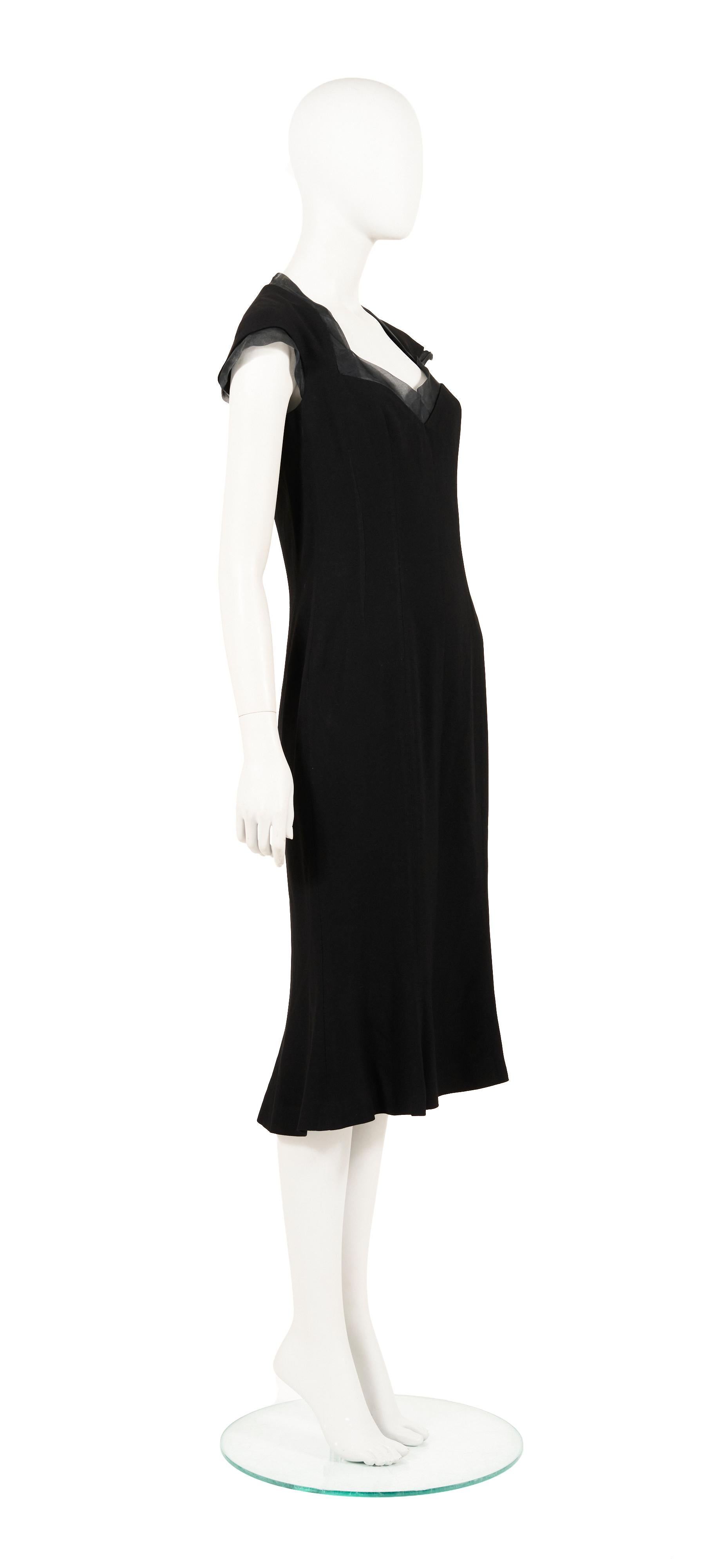 Women's John Galliano S/S 1998 black godet dress  For Sale