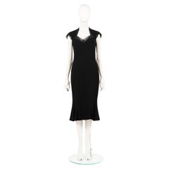 John Galliano S/S 1998 black godet dress 