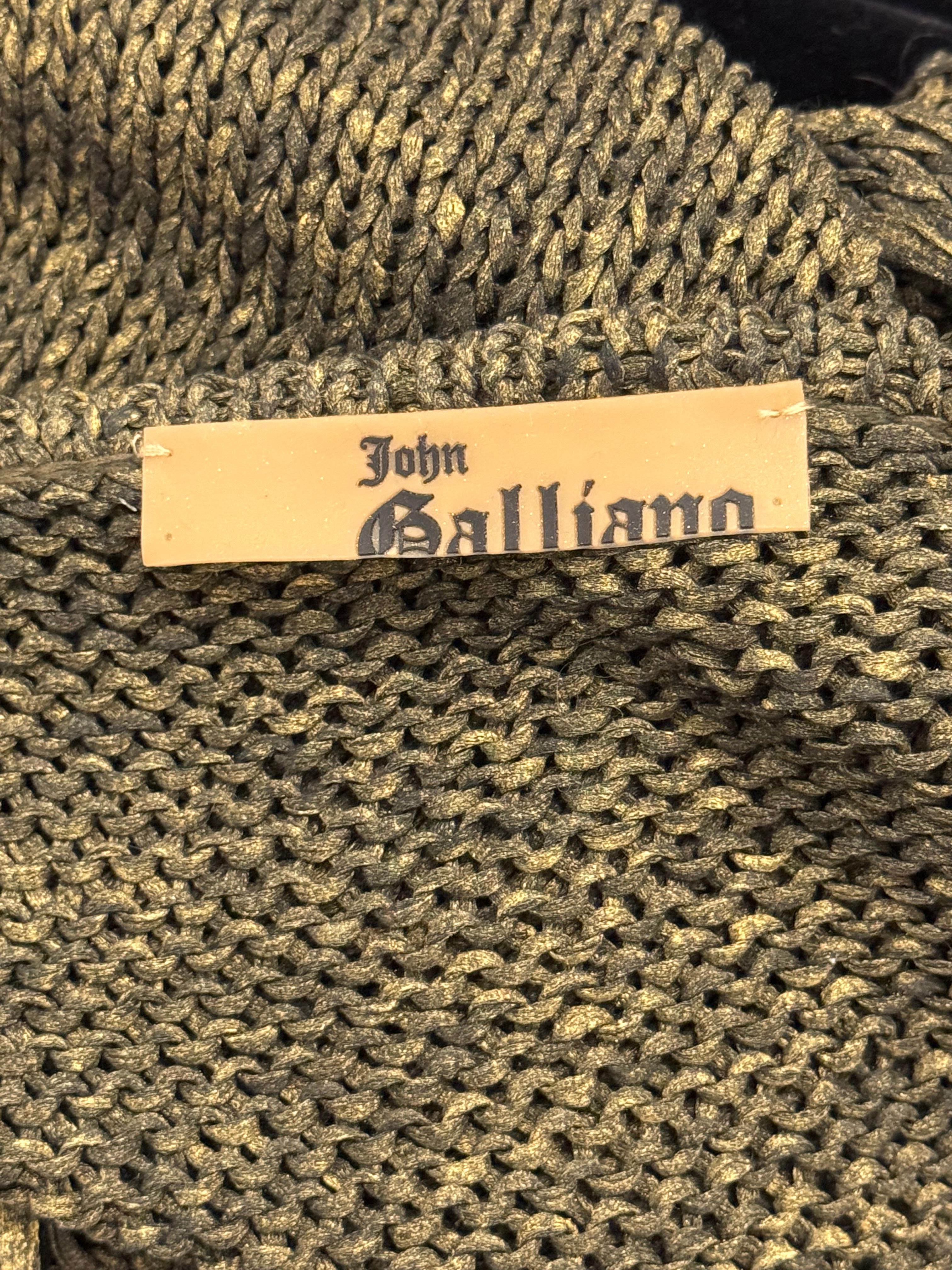 John Galliano S/S 2003 Baumwollstrickjacke (Schwarz) im Angebot