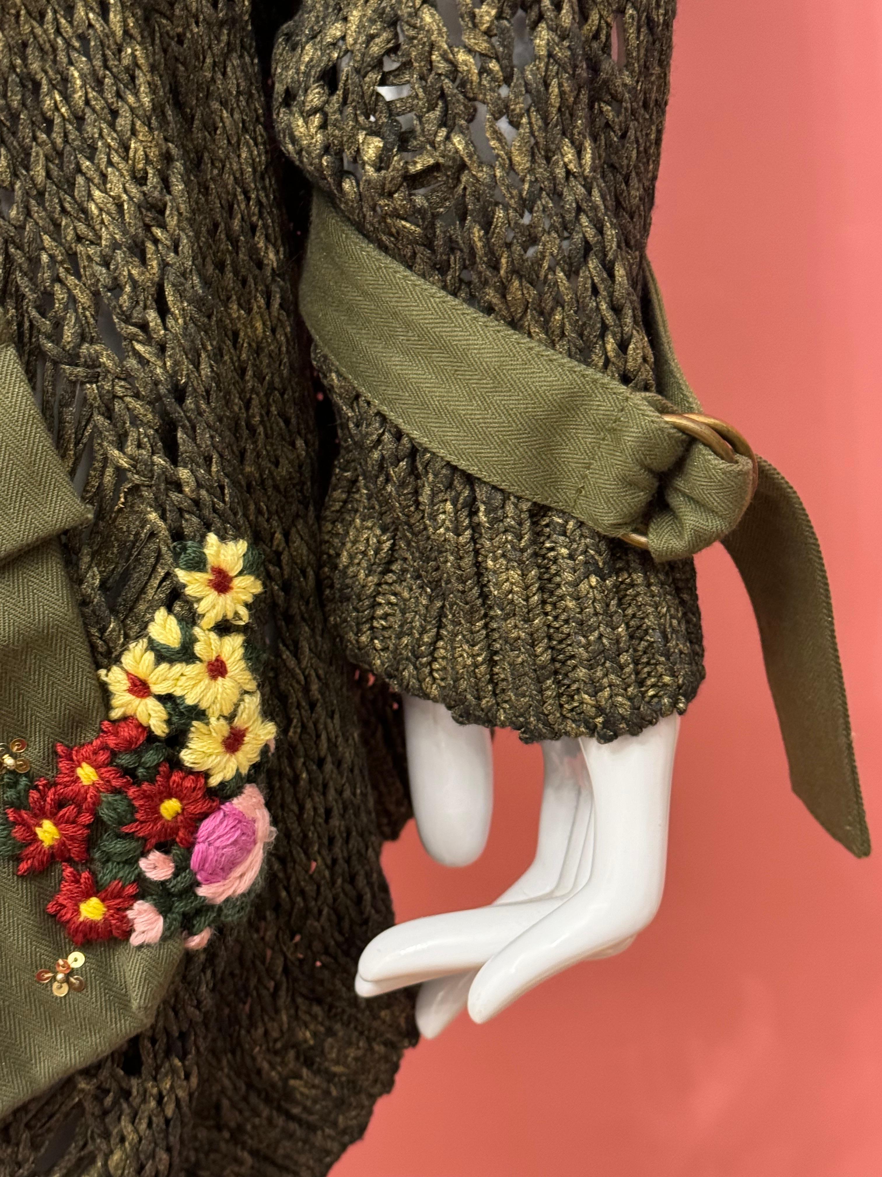 John Galliano S/S 2003 Baumwollstrickjacke für Damen oder Herren im Angebot