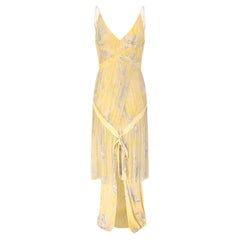 John Galliano S/S 2003 Exquisite Yellow Silk Layered Dress