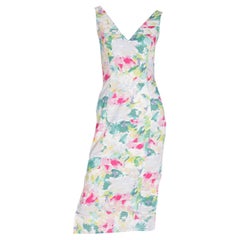 John Galliano S/S 2005 Vintage Colorful Floral Sleeveless Dress